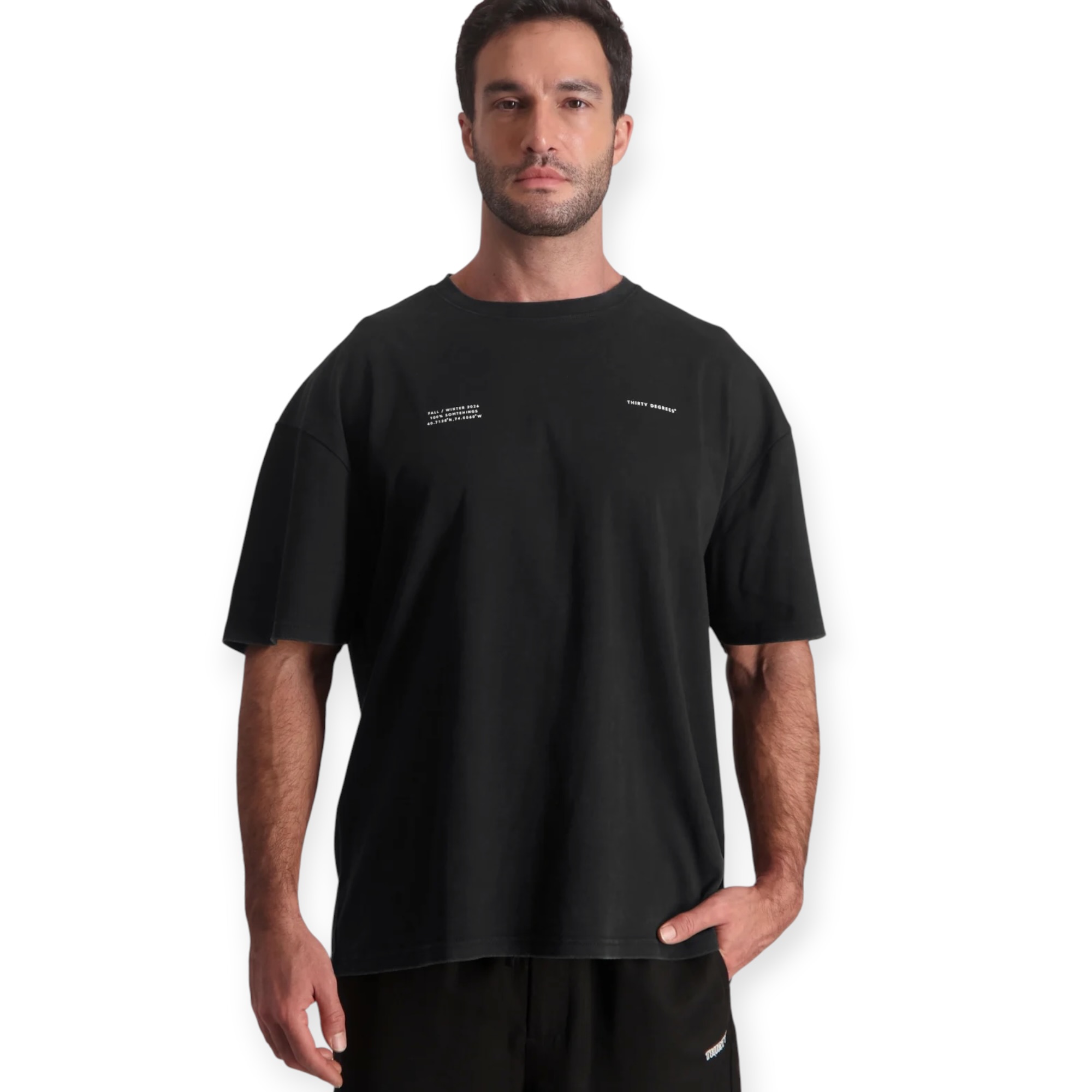 חולצה אוברסייז גברים THIRTY DEGREES COORDINATE OVERSIZE SHIRT