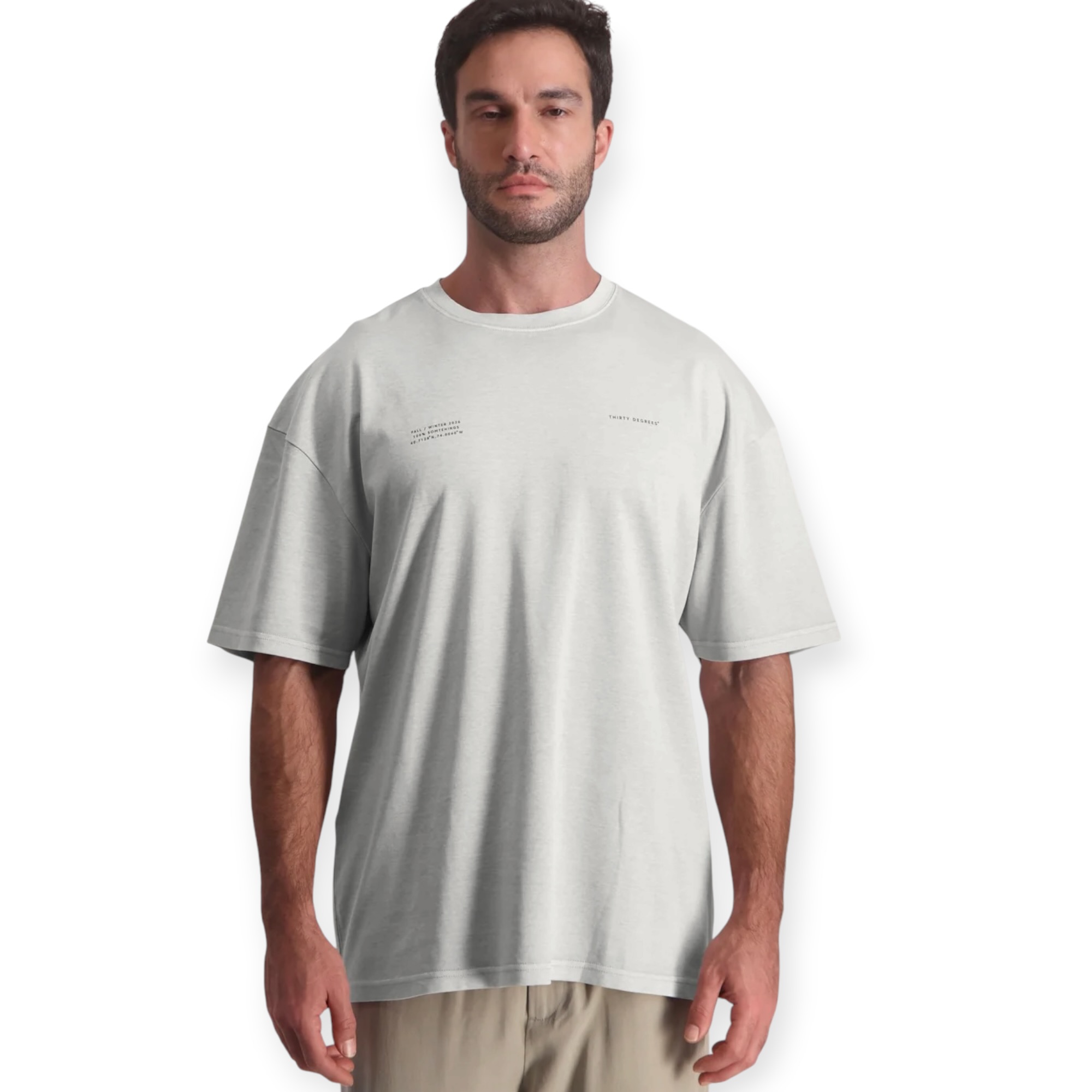 חולצה אוברסייז גברים THIRTY DEGREES COORDINATE OVERSIZE SHIRT