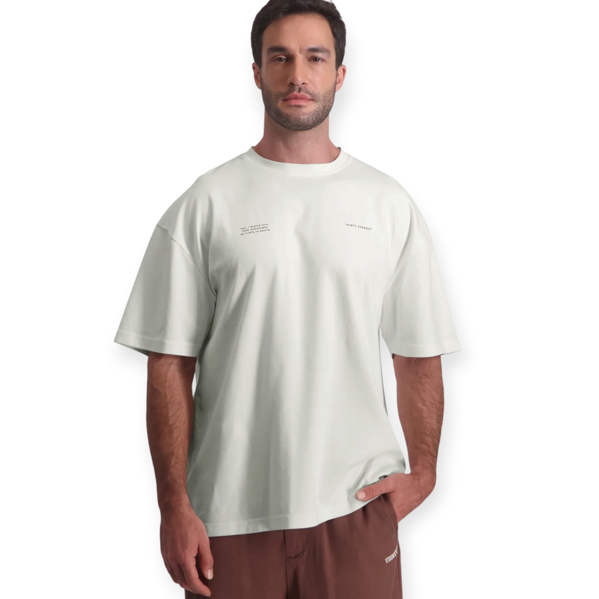 חולצה אוברסייז גברים THIRTY DEGREES COORDINATE OVERSIZE SHIRT