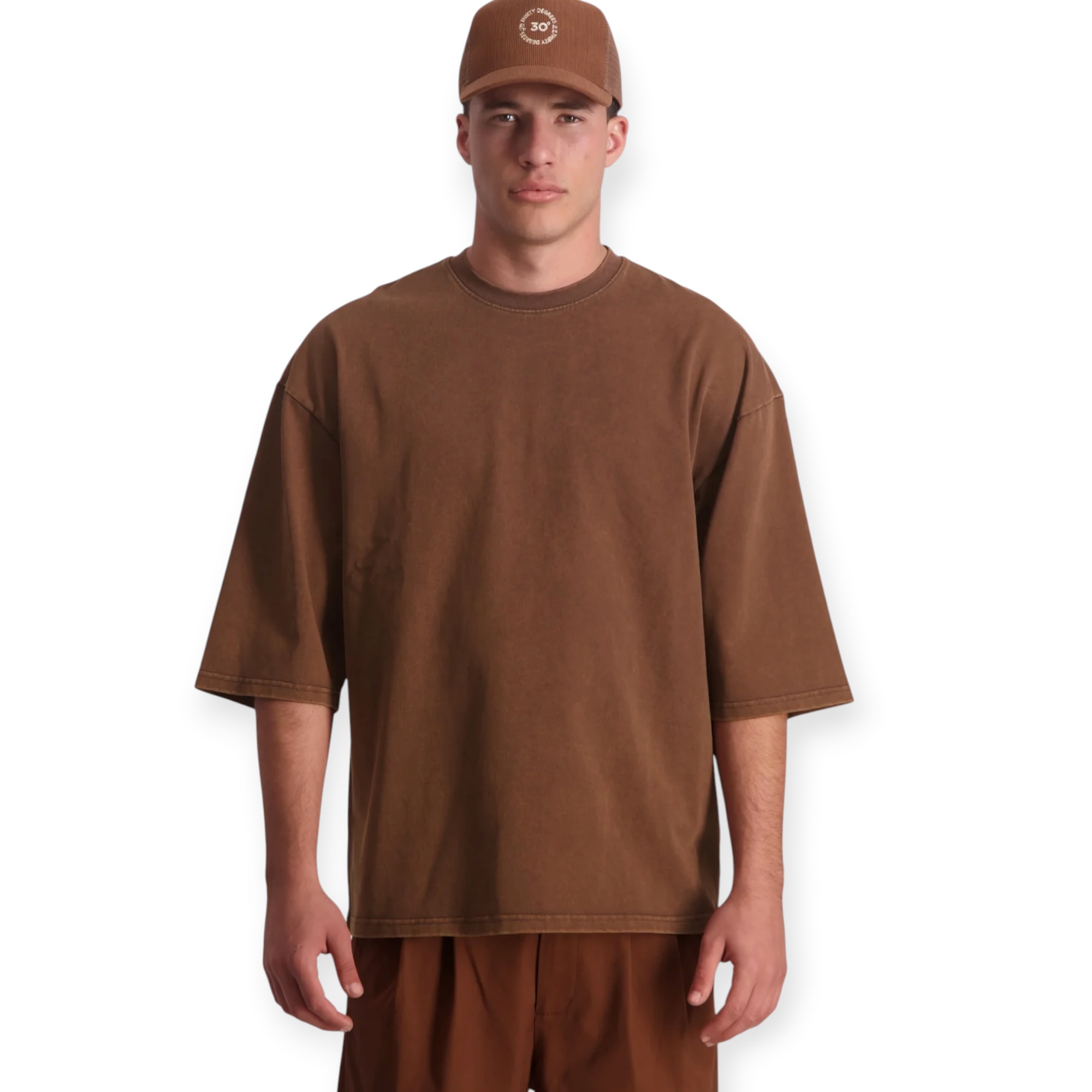 חולצה אוברסייז גברים THIRTY DEGREES MUGZAM OVERSIZE SHIRT