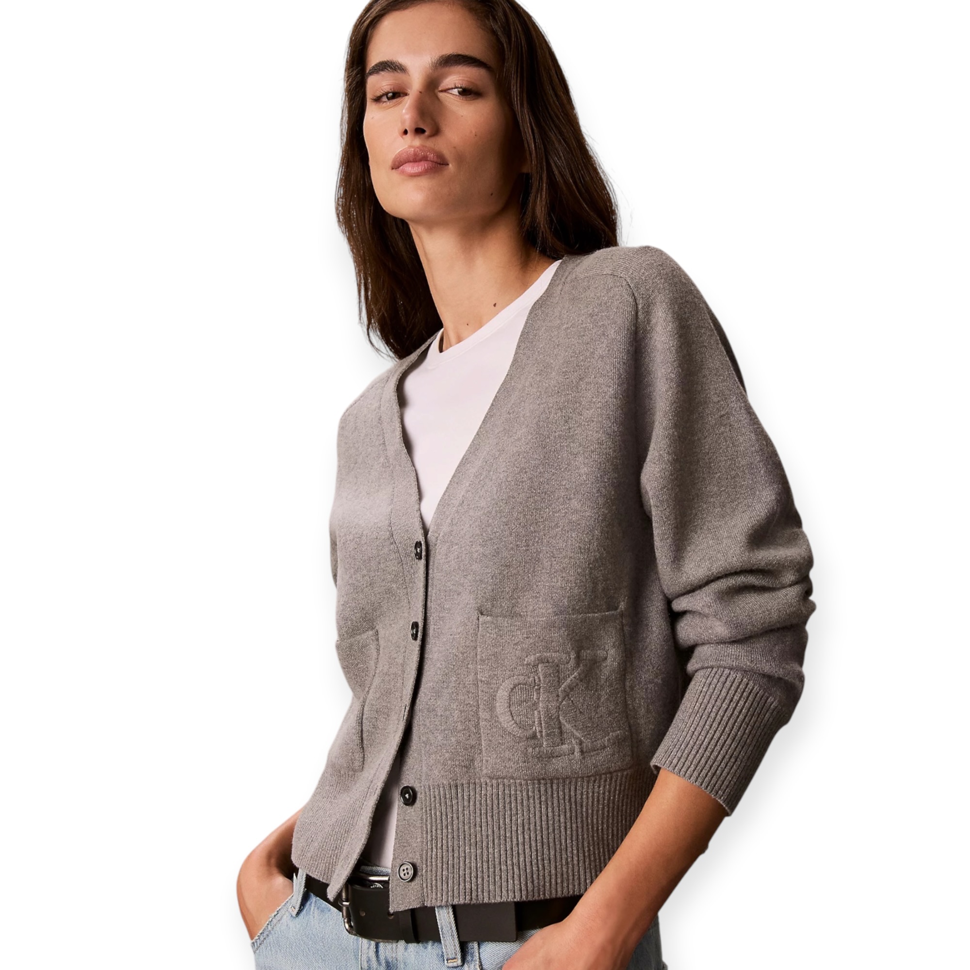 חולצה נשים CALVIN KLEIN WOOL CARDIGAN