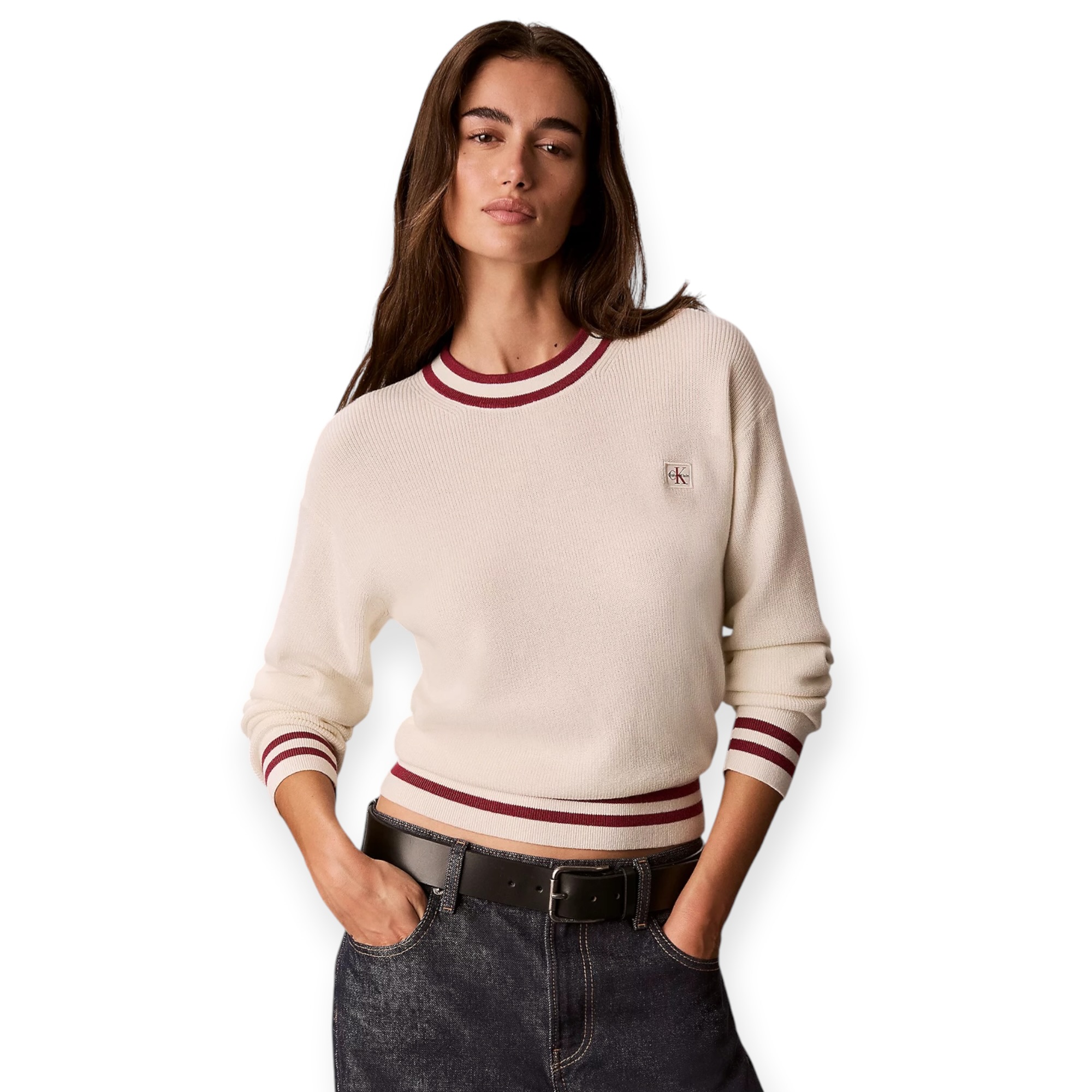 חולצה נשים CALVIN KLEIN WOVEN SWEATER