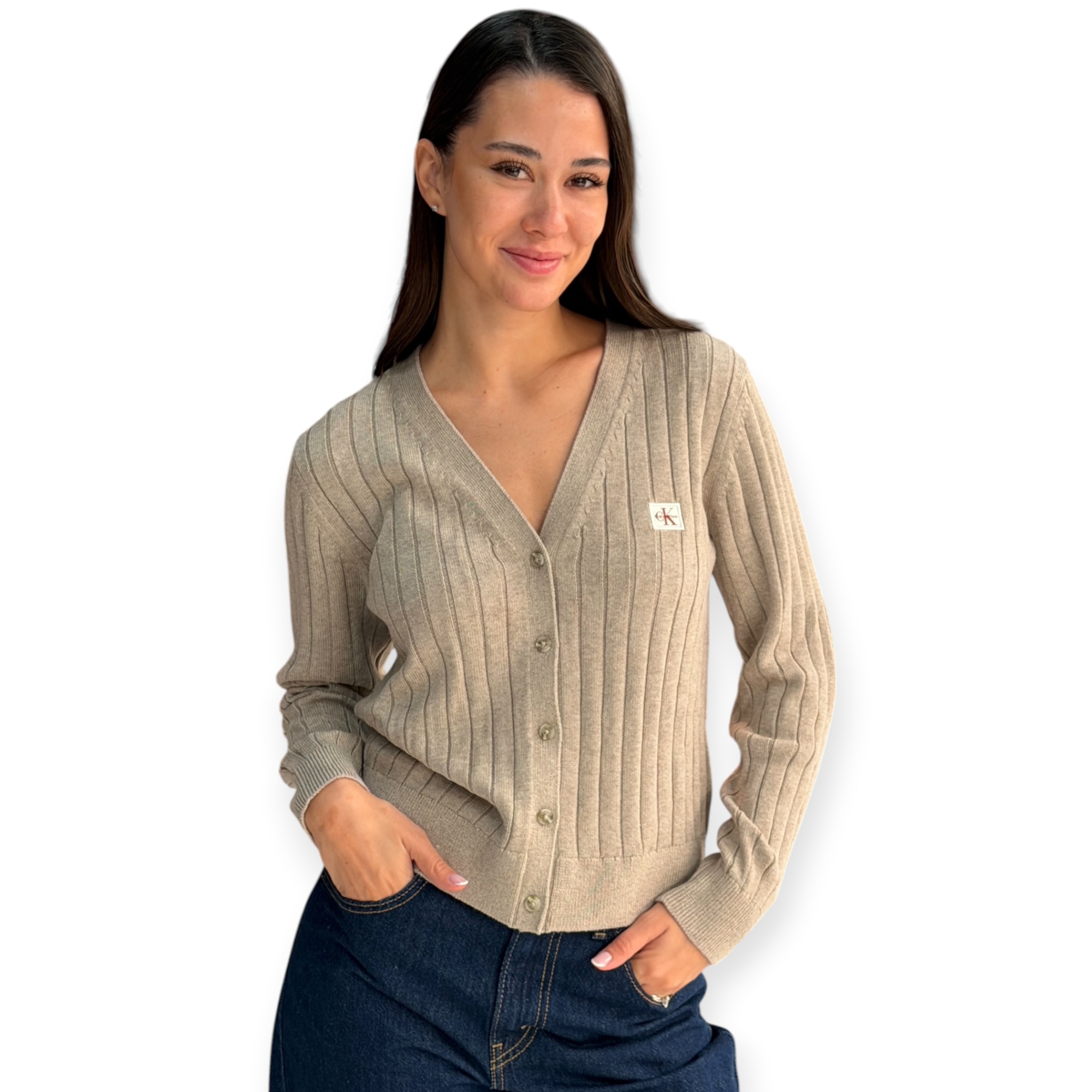 חולצה נשים CALVIN KLEIN WOVEN CARDIGAN