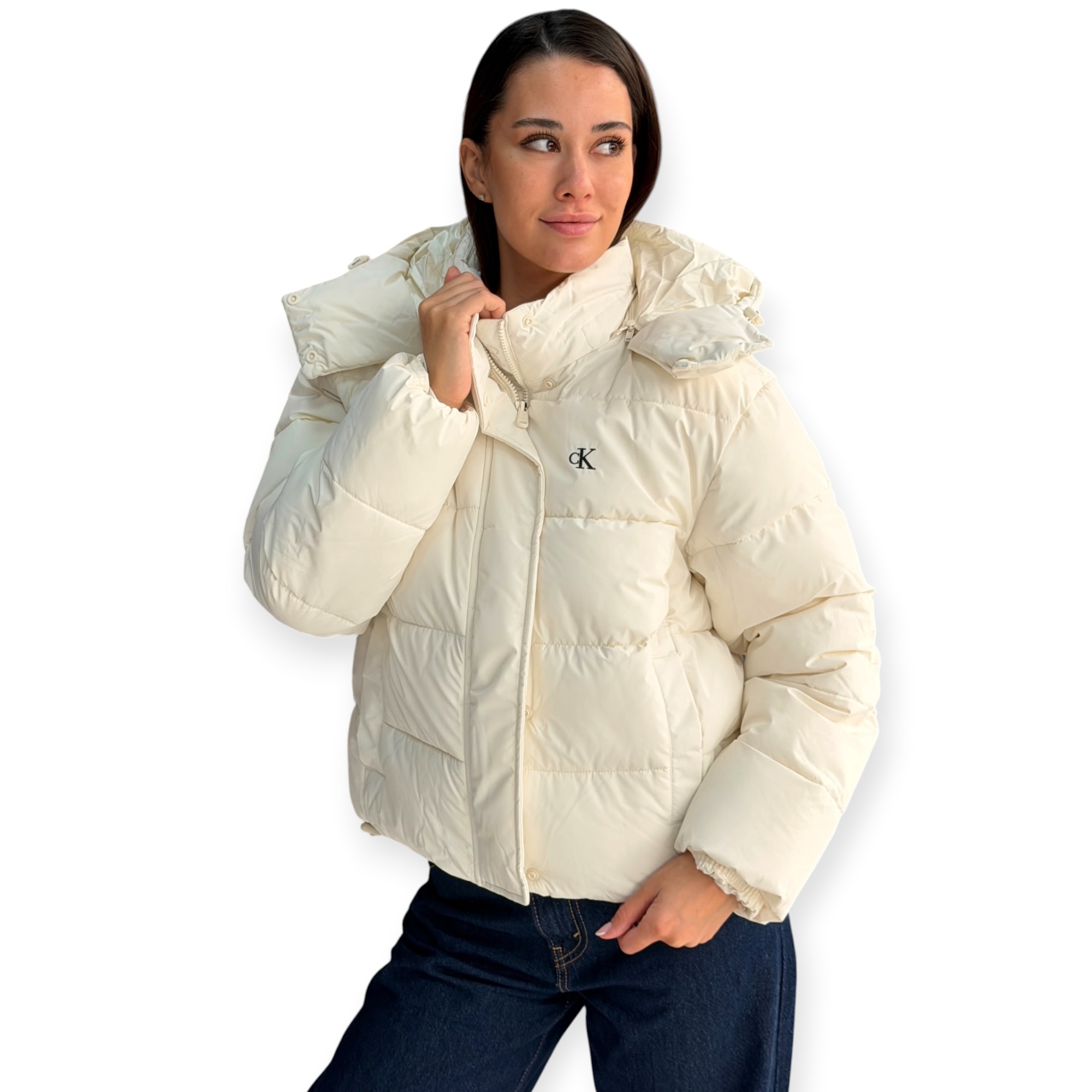 מעיל נשים CALVIN KLEIN HOODED PUFFER JACKET