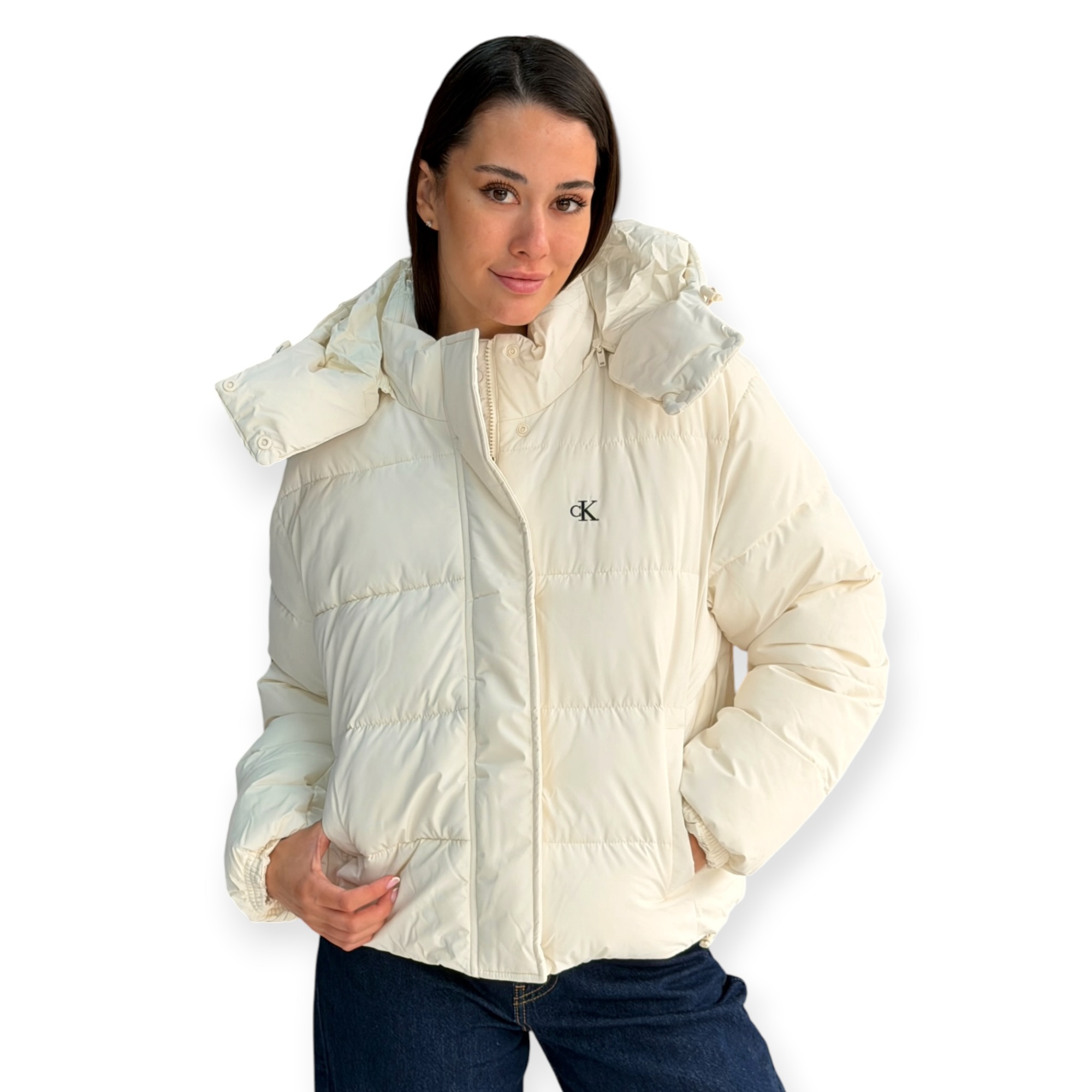 מעיל נשים CALVIN KLEIN HOODED PUFFER JACKET