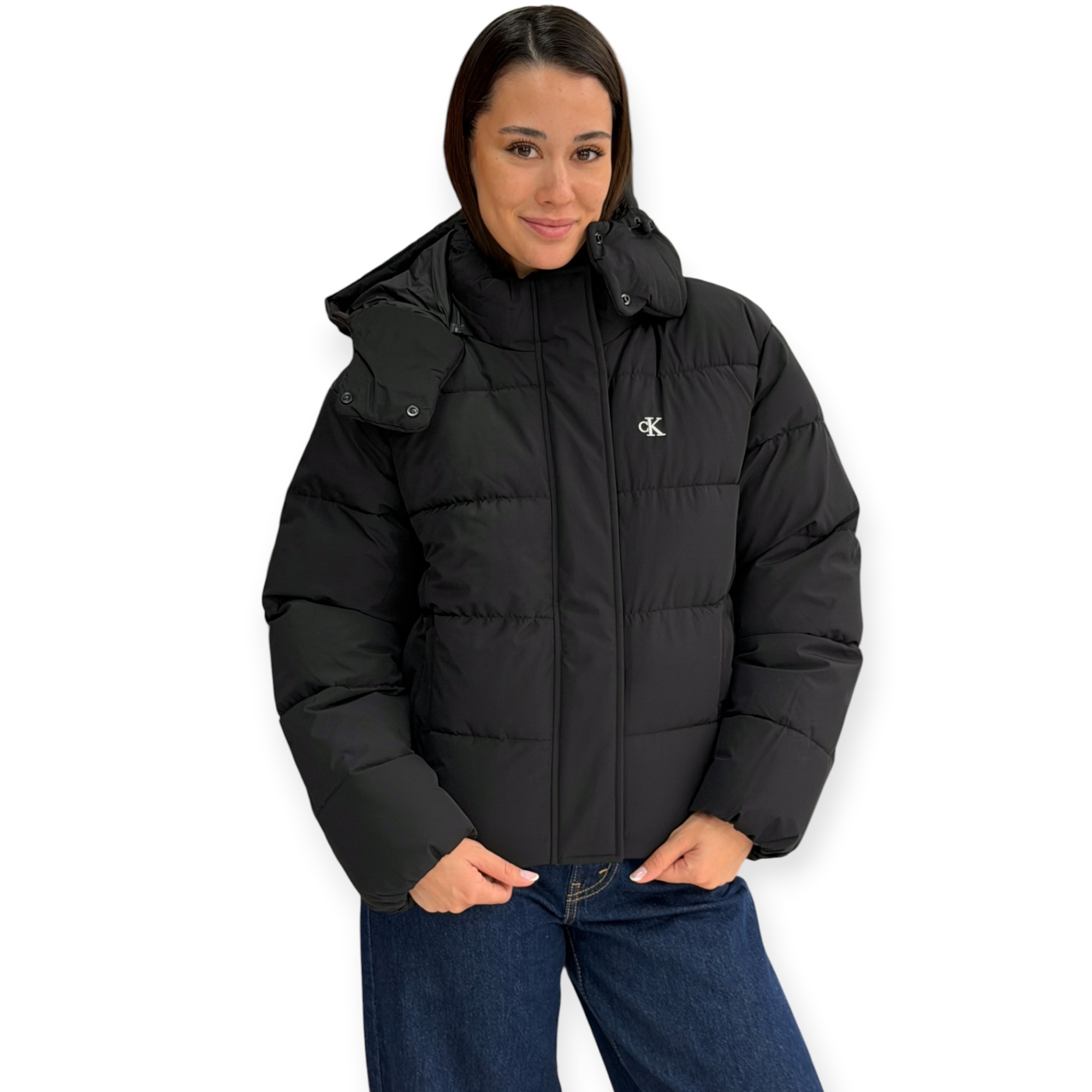 מעיל נשים CALVIN KLEIN HOODED PUFFER JACKET