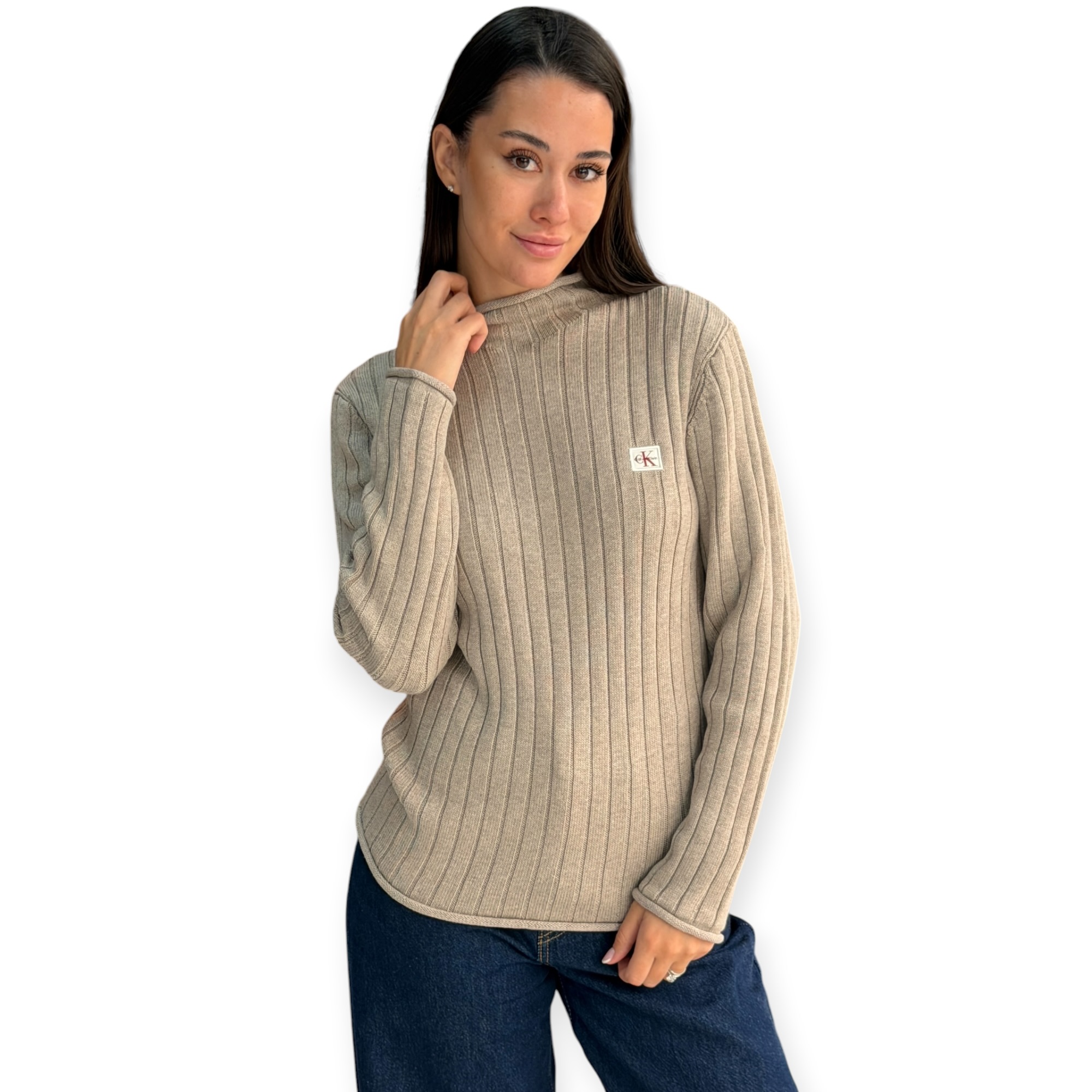 חולצה נשים CALVIN KLEIN WOVEN SWEATER