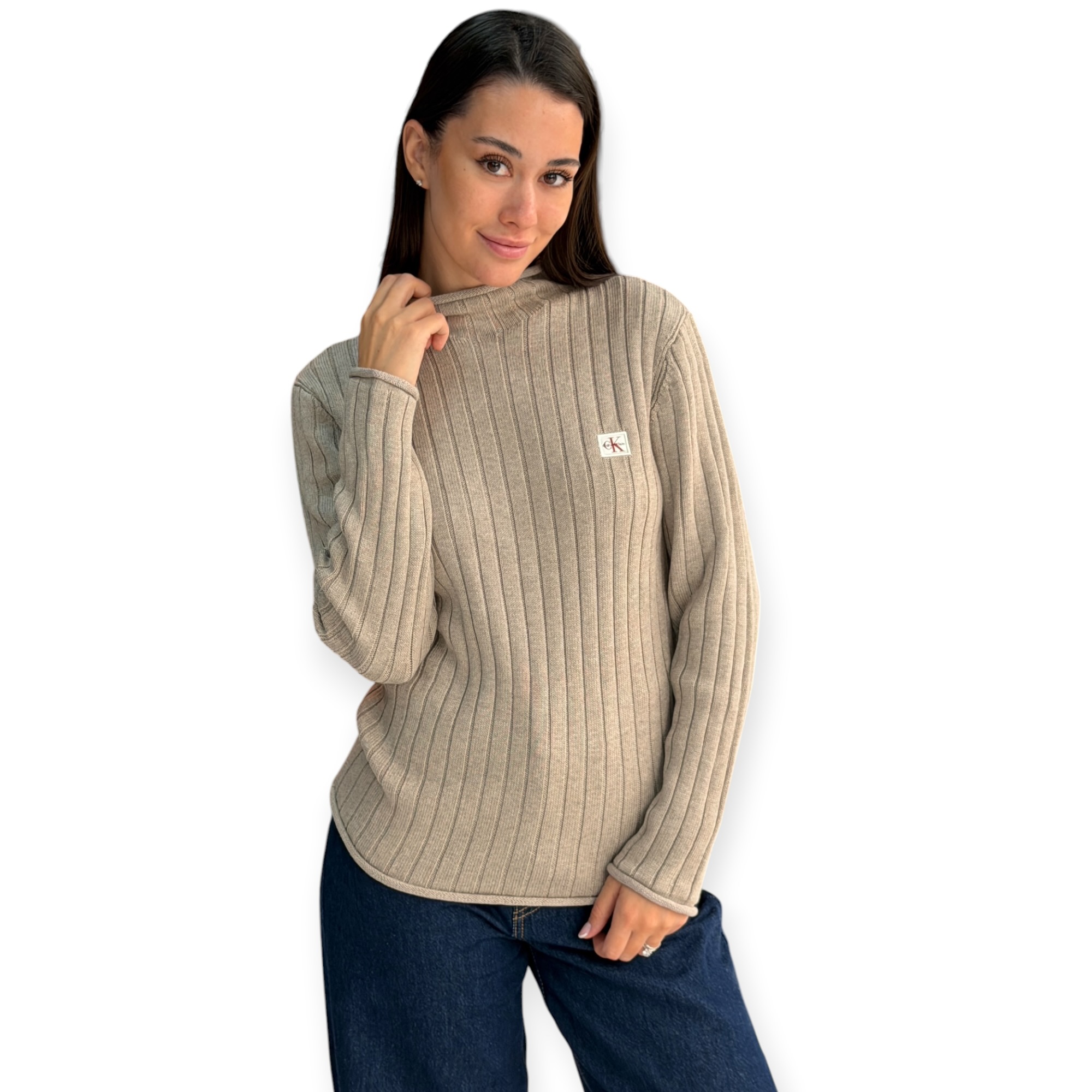 חולצה נשים CALVIN KLEIN WOVEN SWEATER