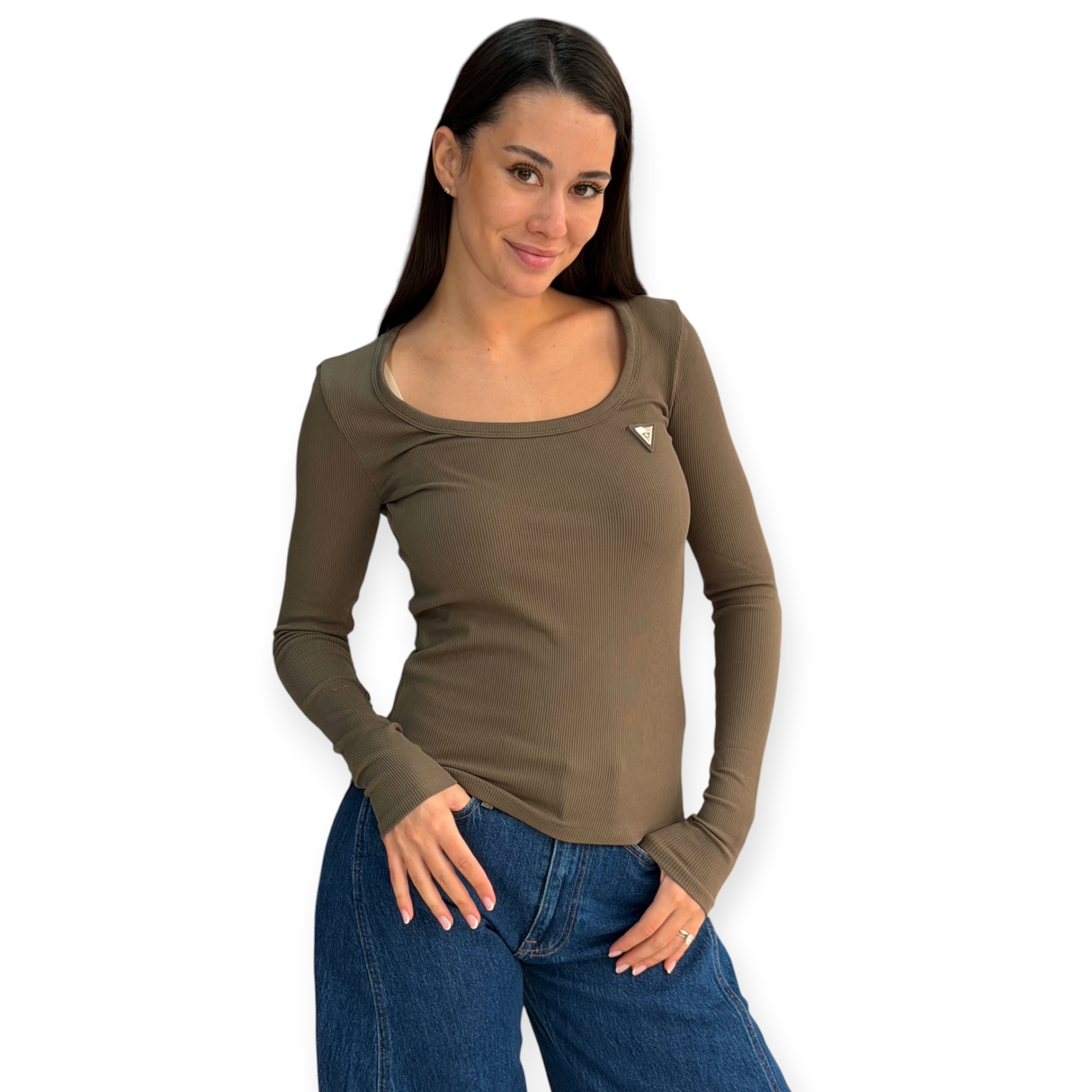 חולצה GUESS COLETTE LS RIB TOP חולצה GUESS COLETTE LS RIB TOP