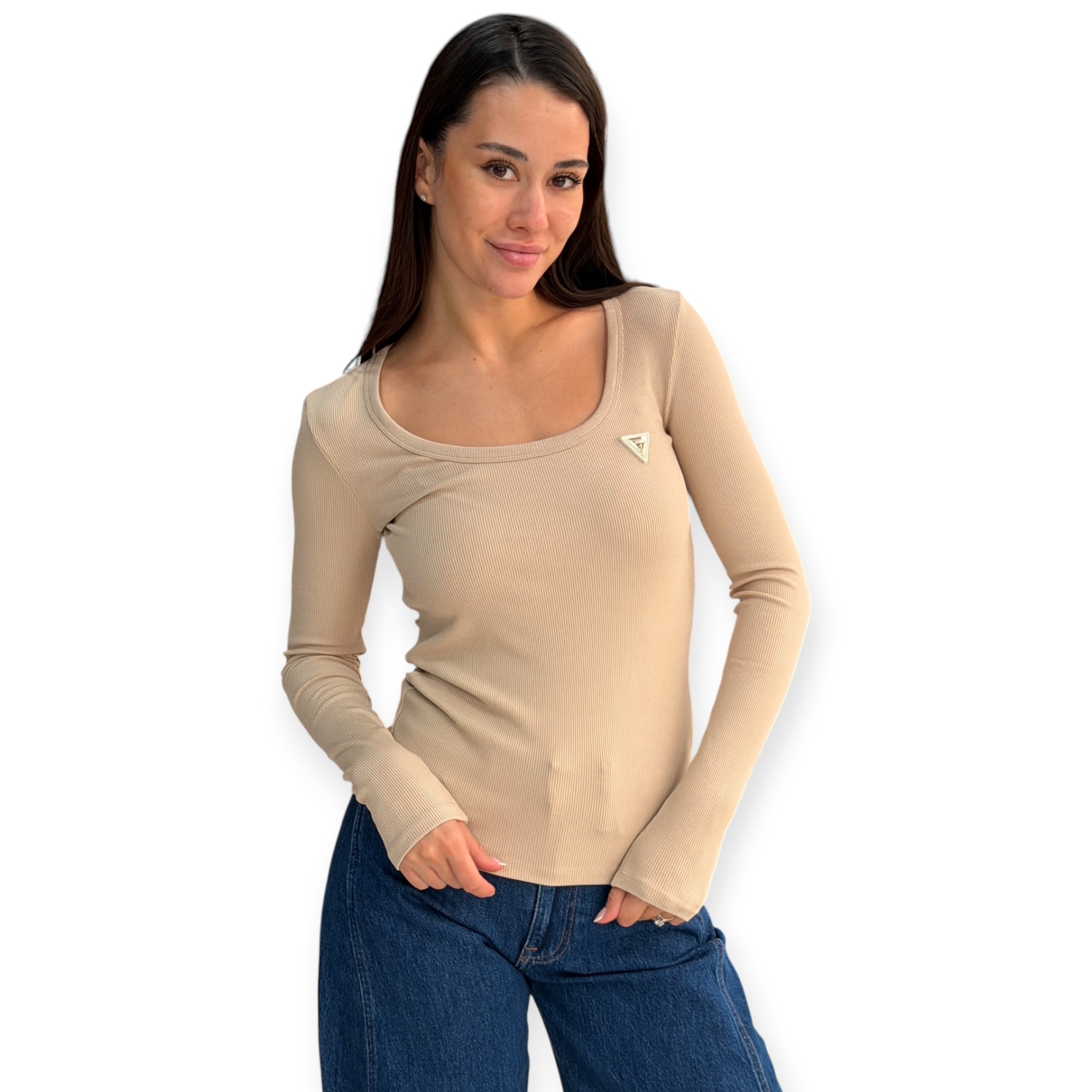 חולצה GUESS COLETTE LS RIB TOP חולצה GUESS COLETTE LS RIB TOP