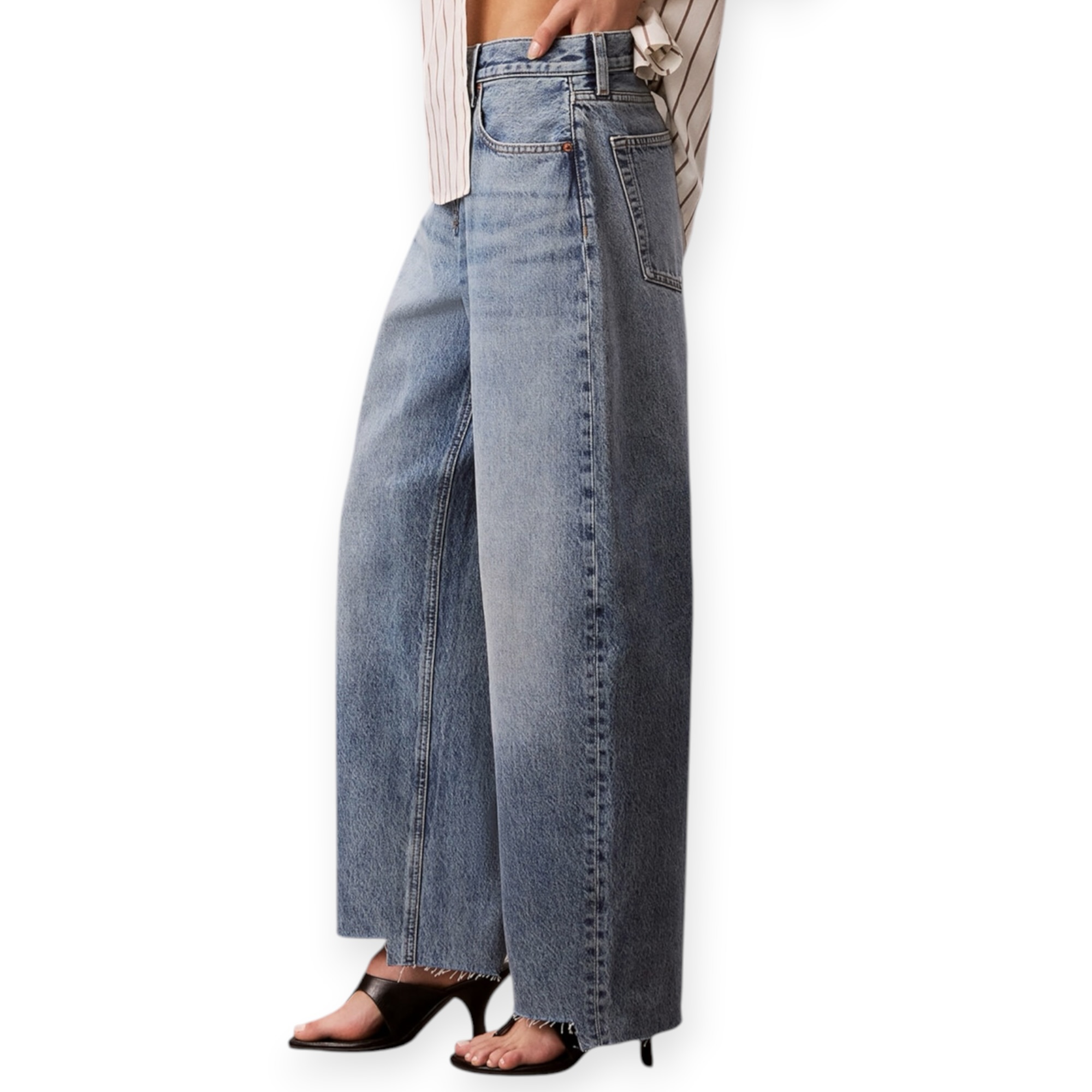 גינס נשים CLVIN KLEIN RELAXED BARREL JEANS גינס נשים CLVIN KLEIN RELAXED BARREL JEANS