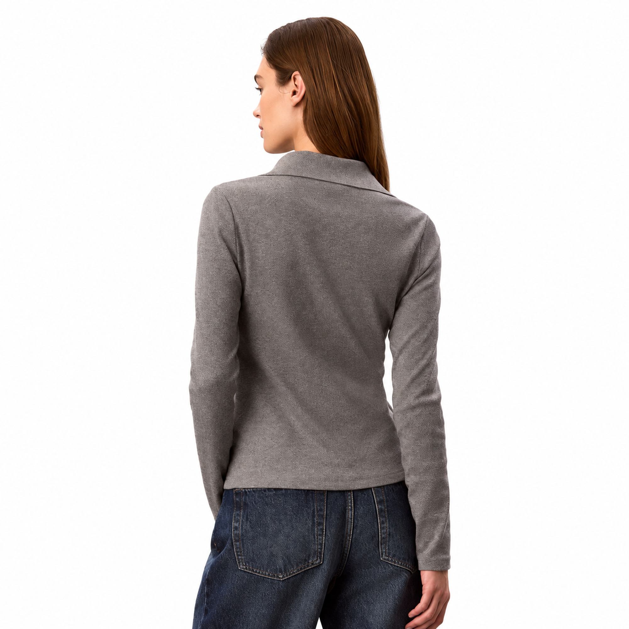 חולצה נשים CALVIN KLEIN HENLEY TEE