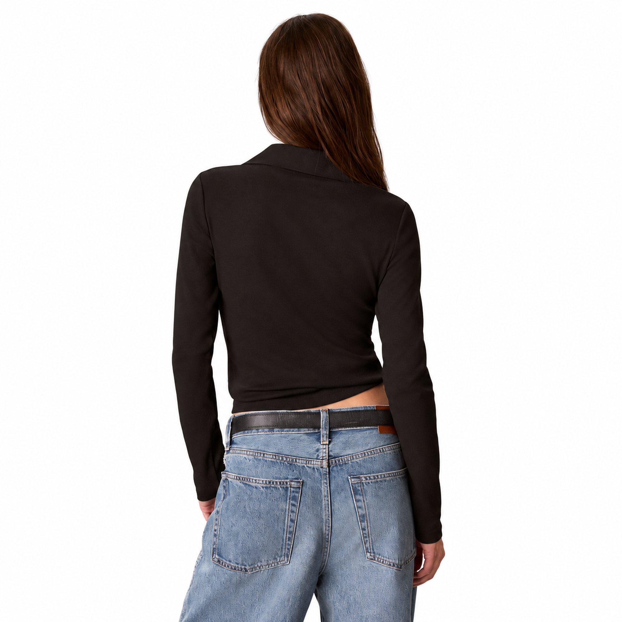 חולצה נשים CALVIN KLEIN HENLEY TEE