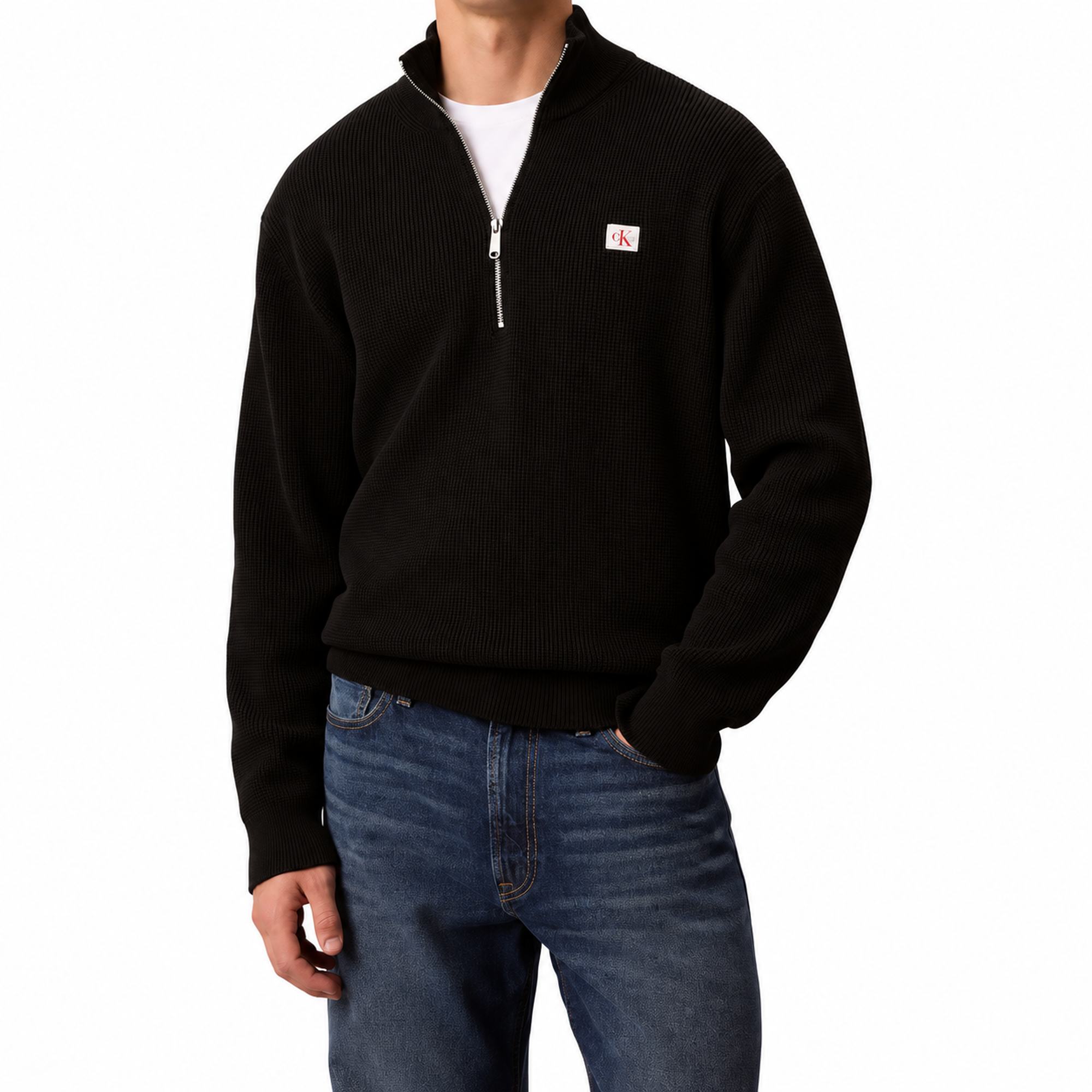 סריג גברים CALVIN KLEIN HALF ZIP SWEATER