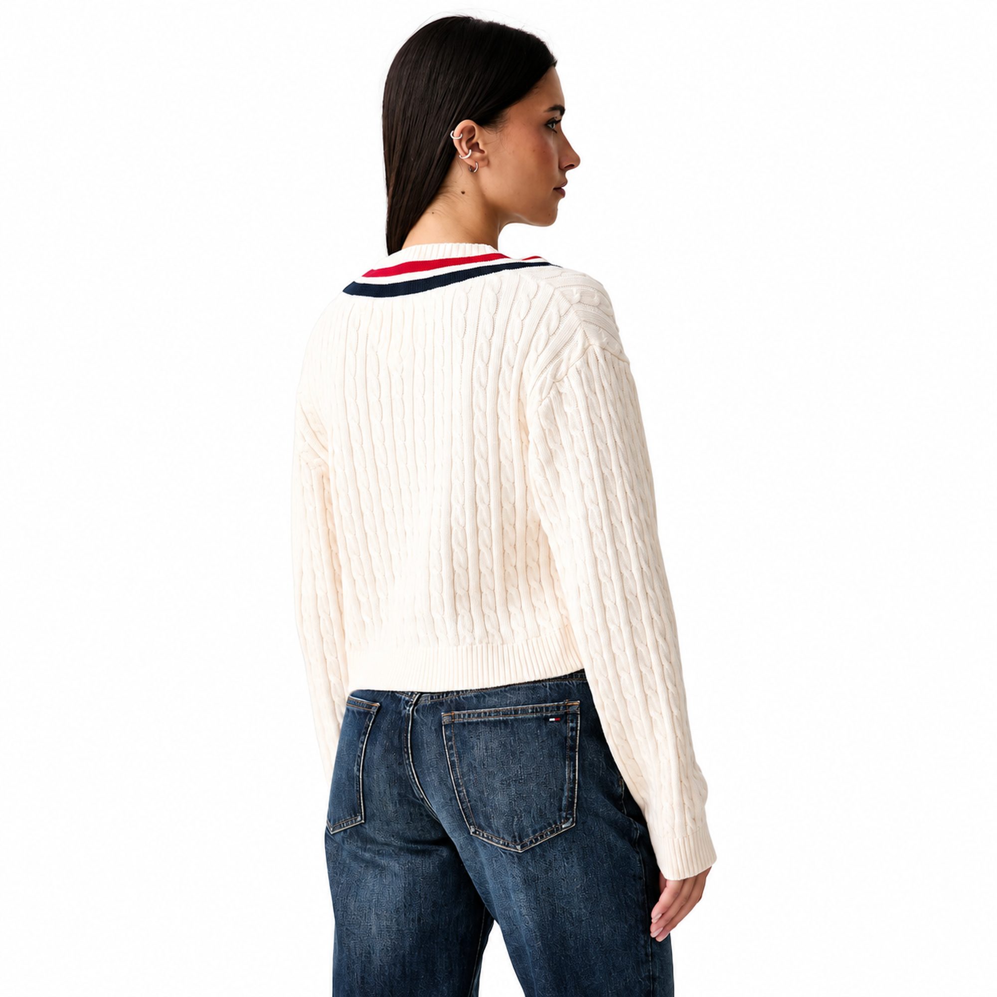 סריג נשים TOMMY HILFIGER CABLE SWEATER