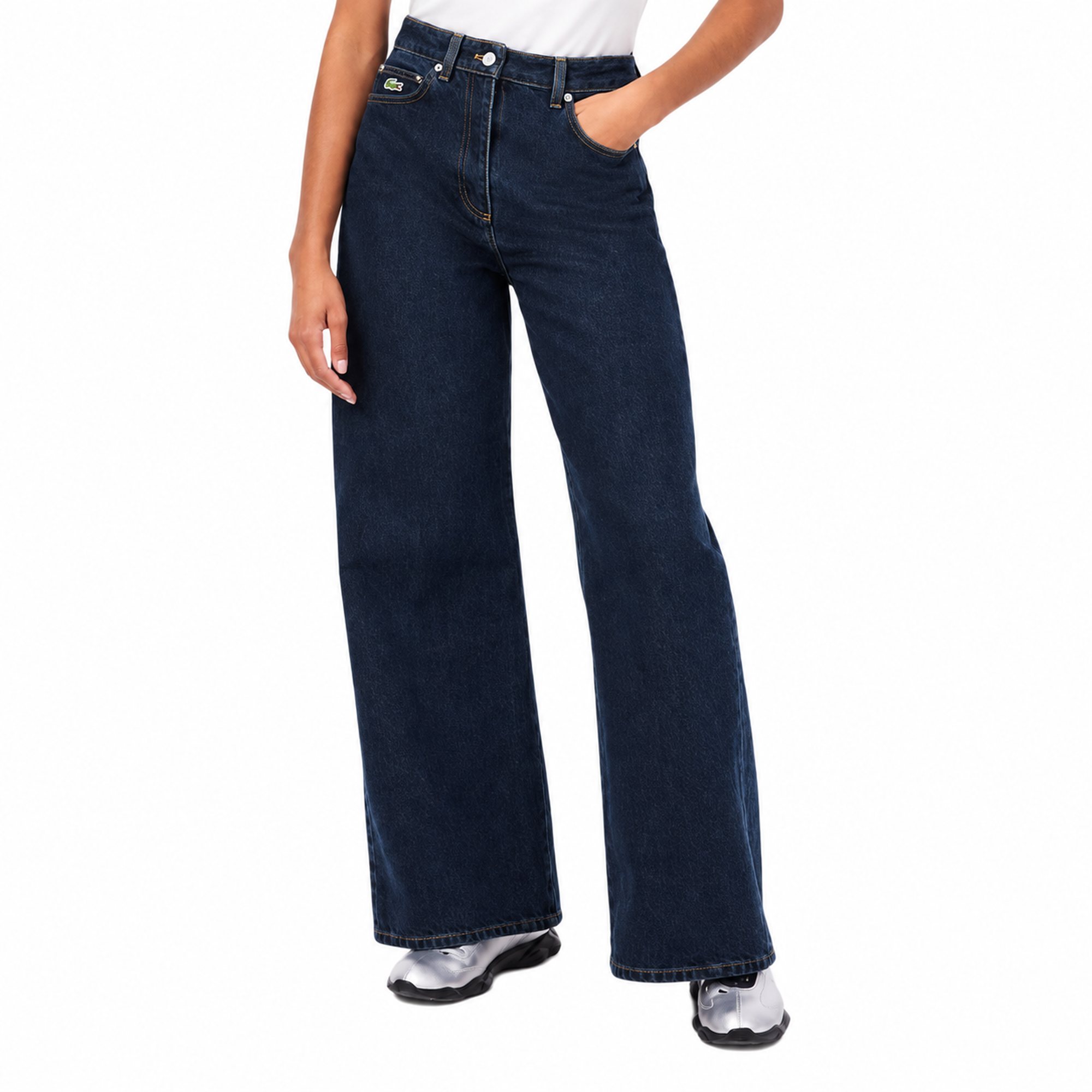 ג׳ינס נשים LACOSTE WIDE LEG JEANS ג׳ינס נשים LACOSTE WIDE LEG JEANS