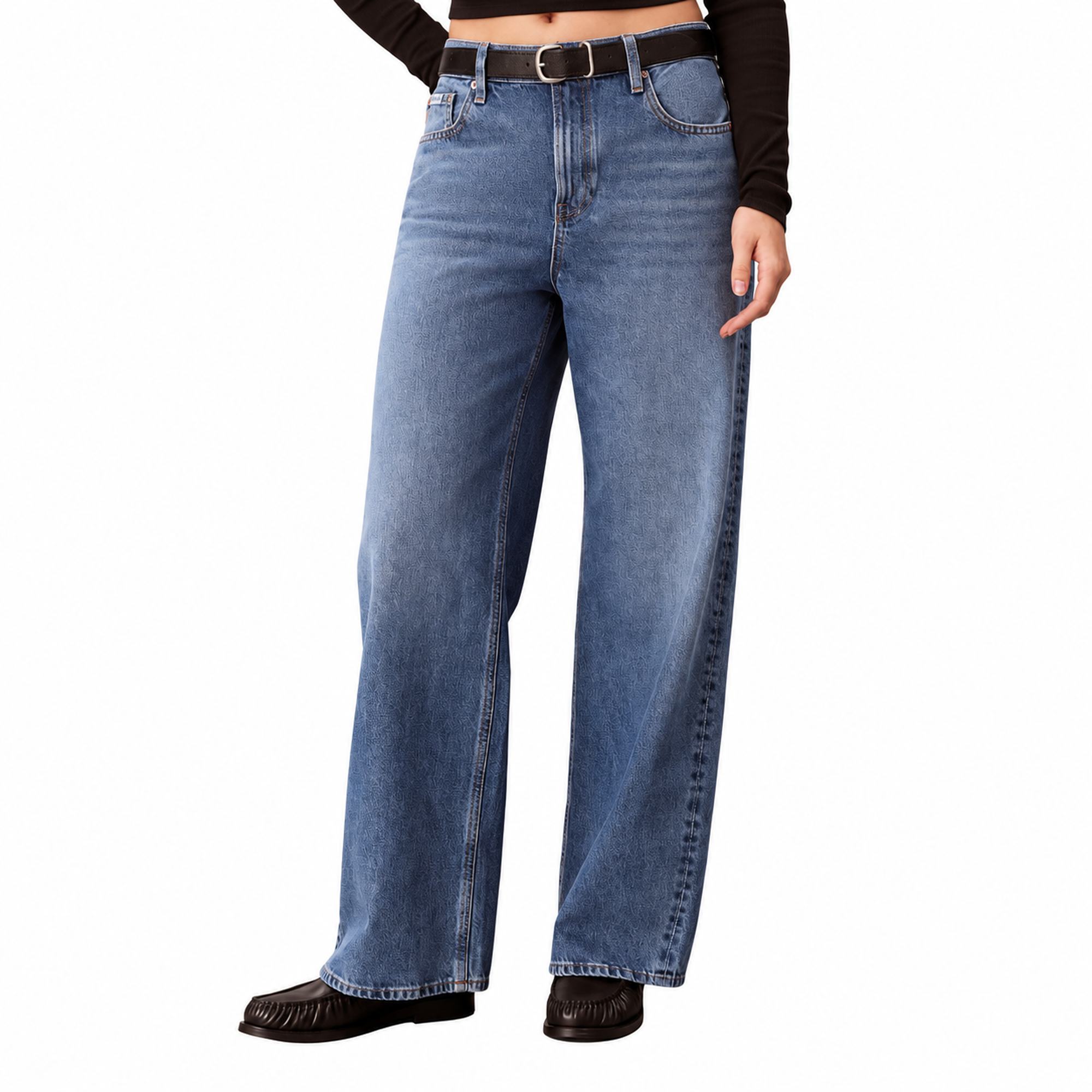 ג׳ינס נשים CALVIN KLEIN RELAXED BAGGY JEANS ג׳ינס נשים CALVIN KLEIN RELAXED BAGGY JEANS