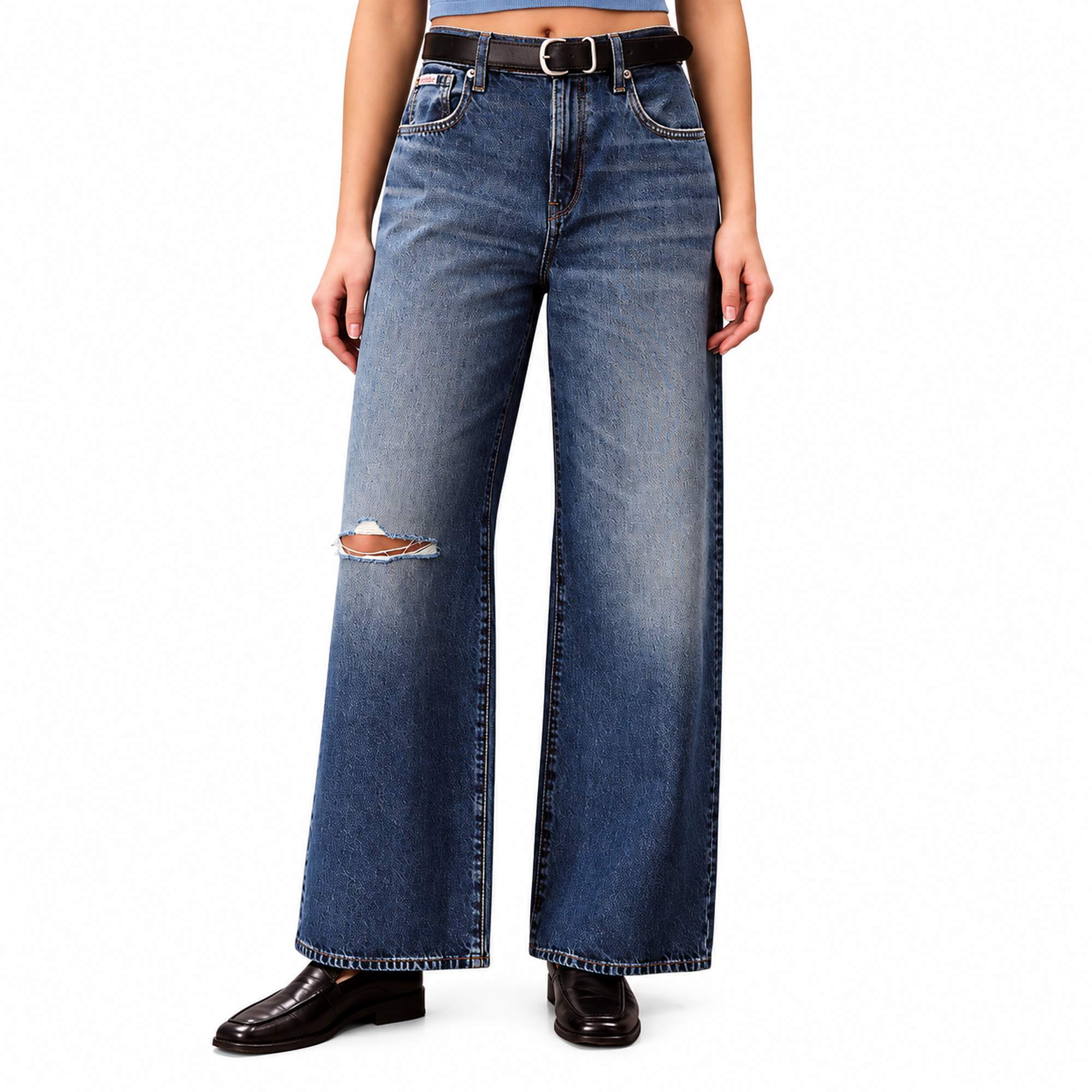 ג׳ינס נשים CALVIN KLEIN WIDE LEG JEANS ג׳ינס נשים CALVIN KLEIN WIDE LEG JEANS