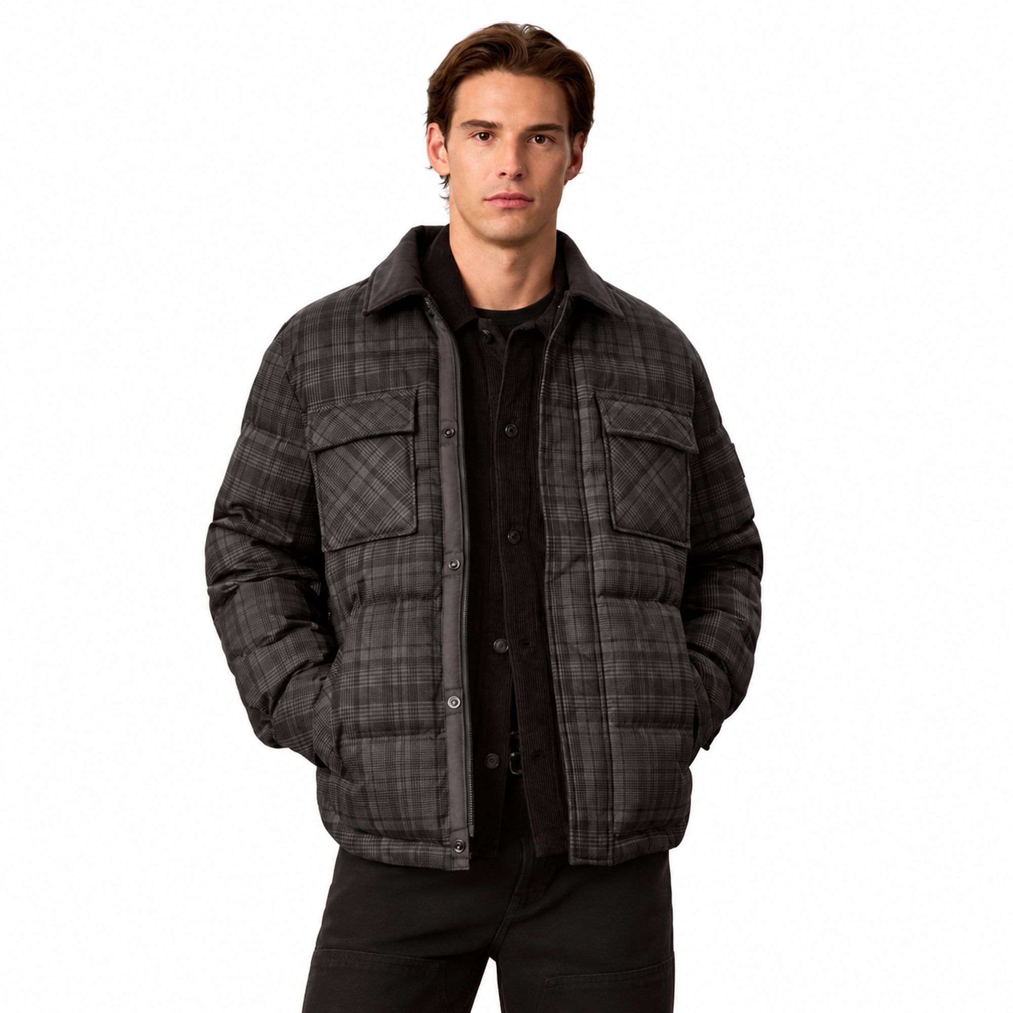 מעיל גברים CALVIN KLEIN PLAID SHIRT JACKET