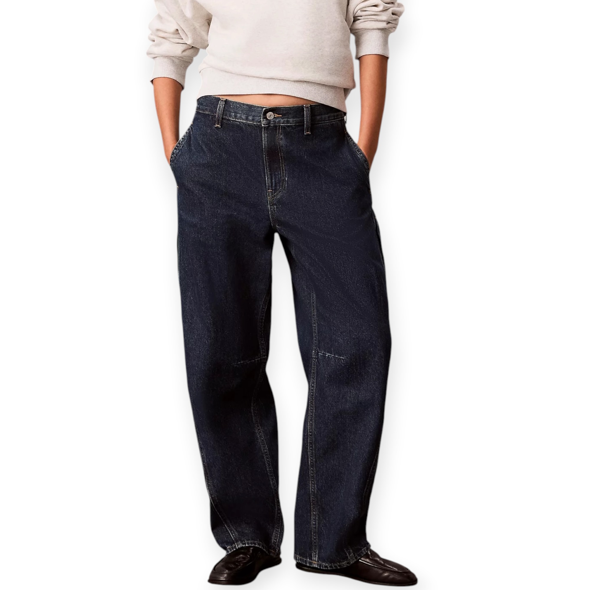 ג׳ינס נשים CALVIN KLEIN CARGO BARREL JEANS