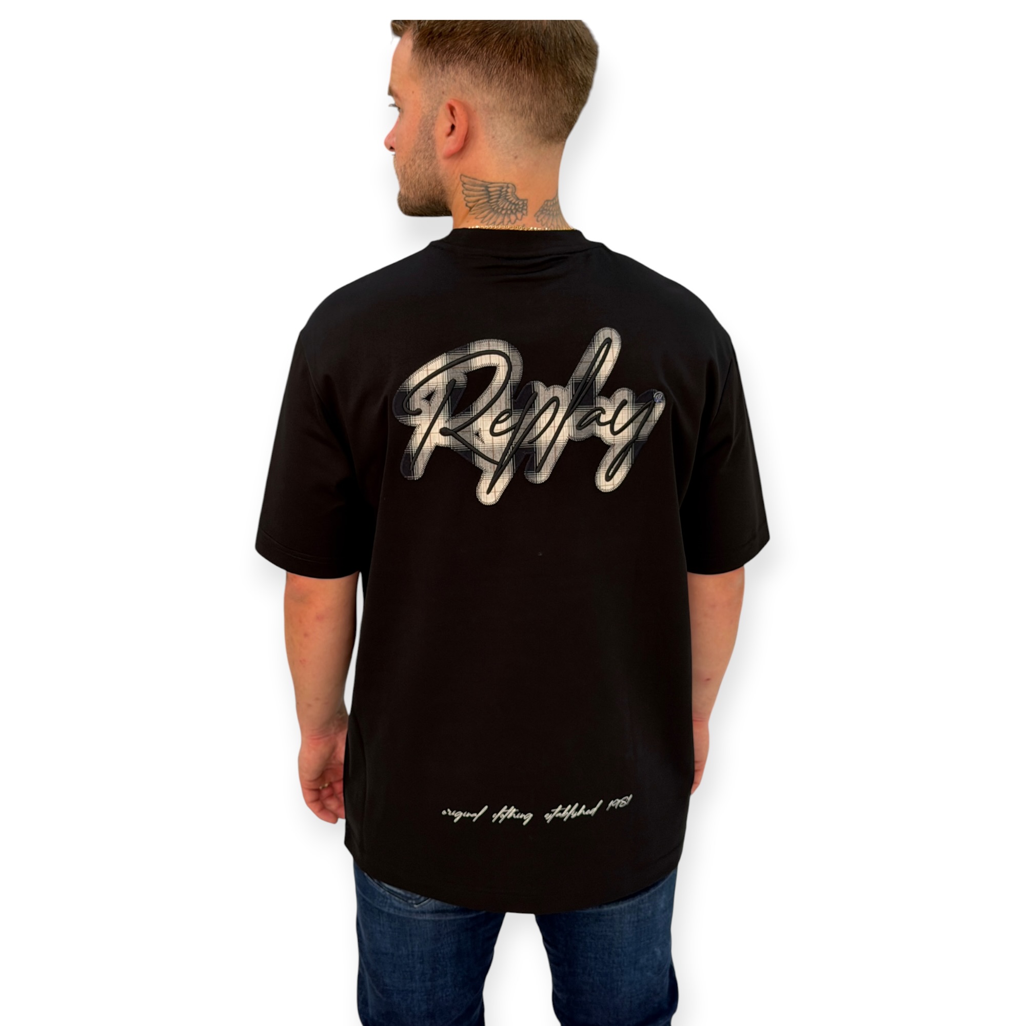 חולצה גברים REPLAY AMMONIA OS SS SHIRT