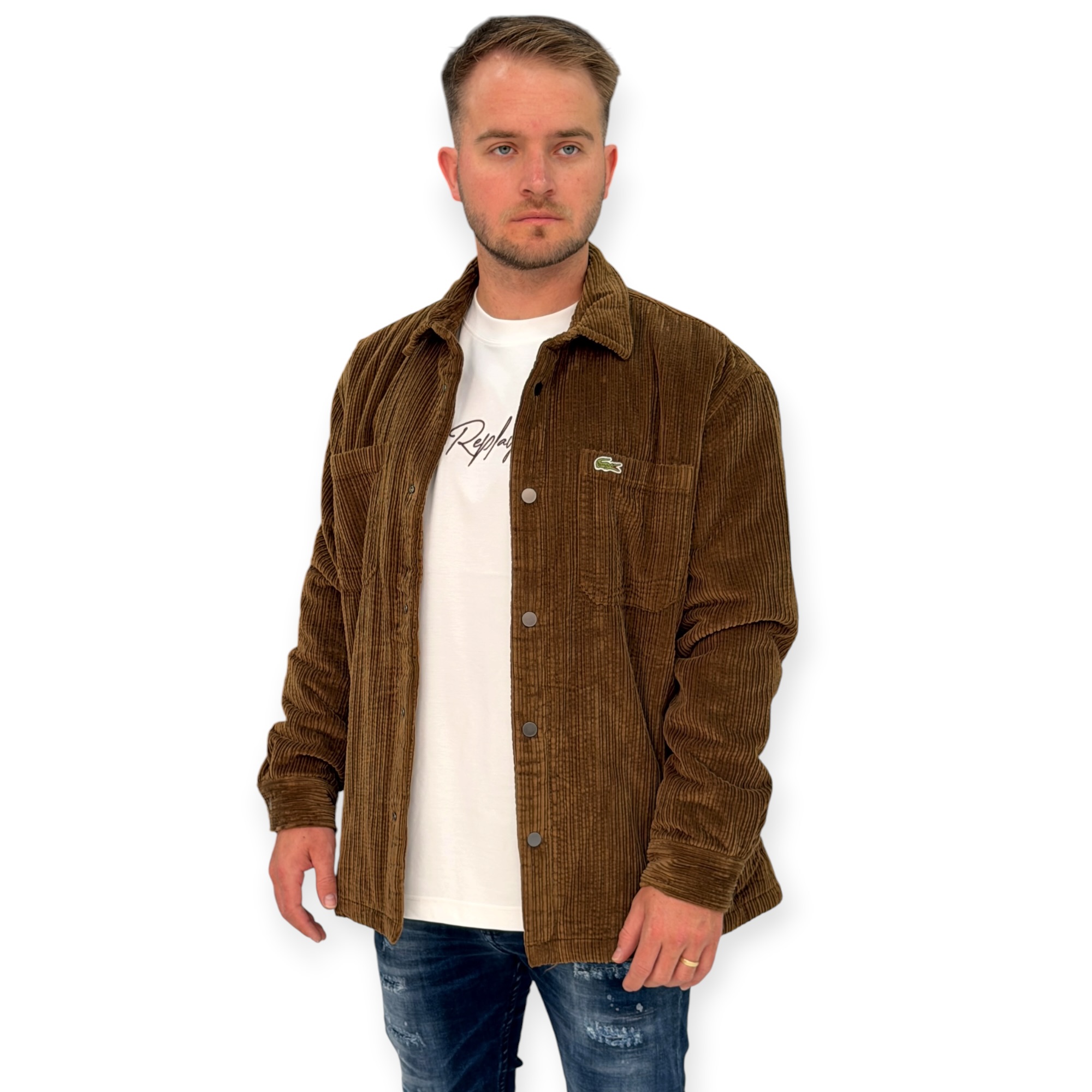 חולצה קורדרוי LACOSTE OVERSHIRTS
