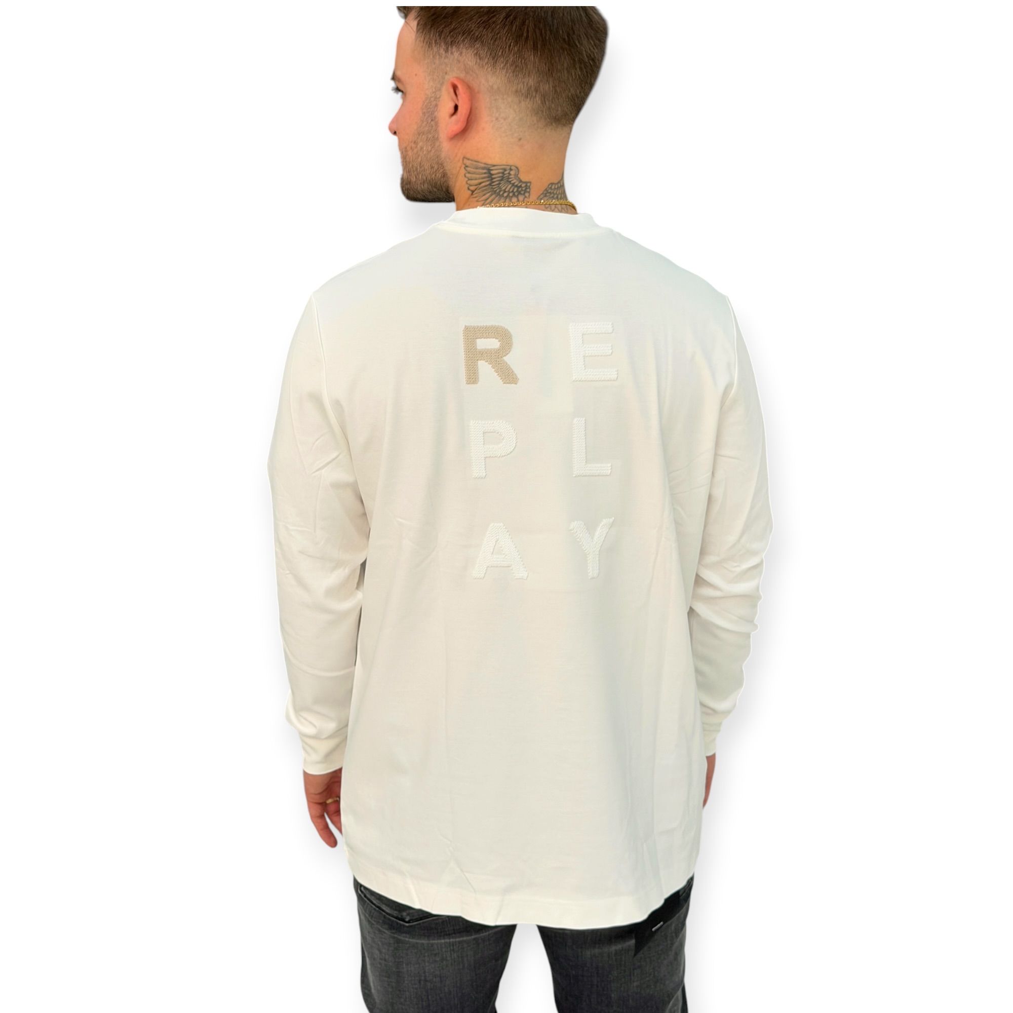 חולצה גברים REPLAY AMMONIA OS LS SHIRT