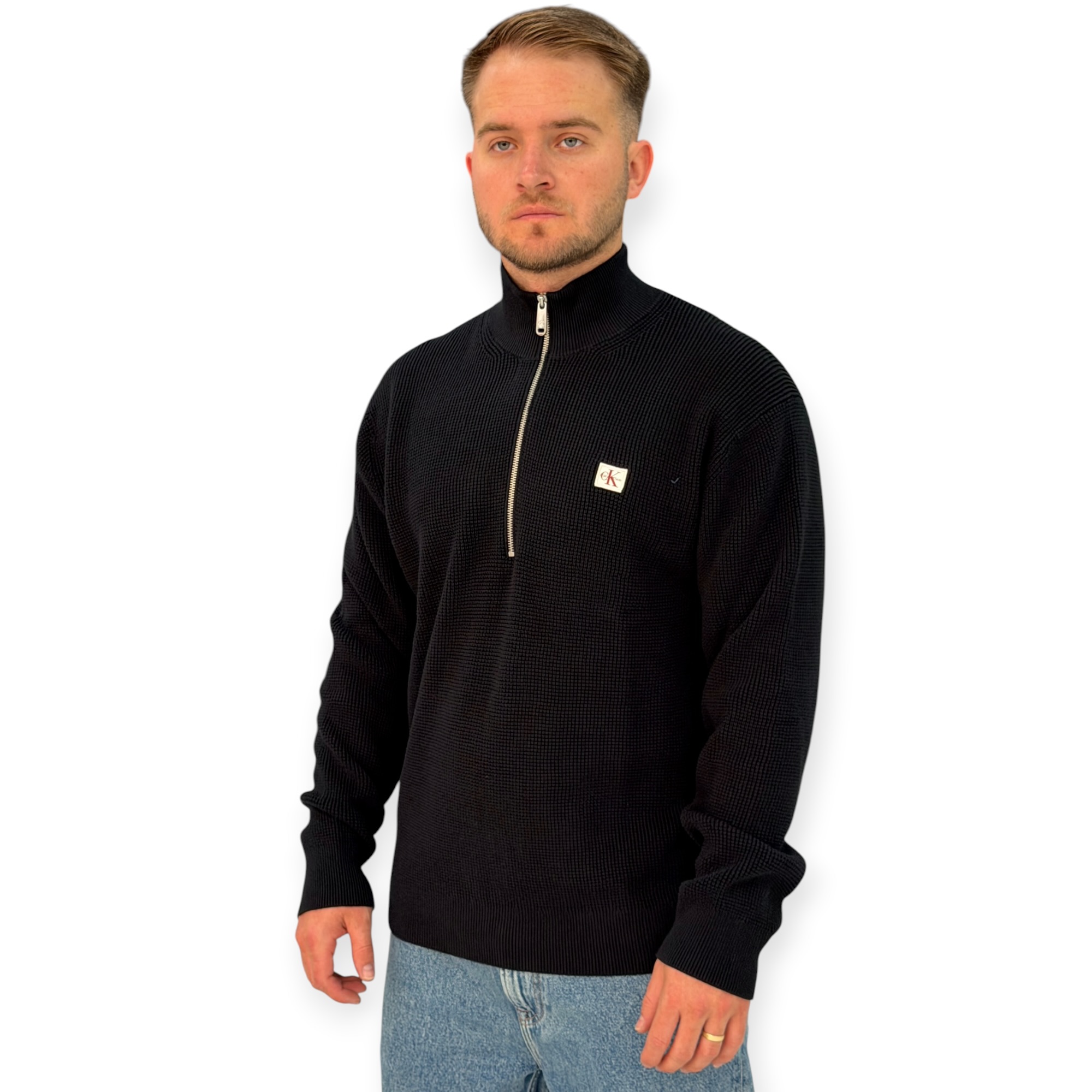 סריג גברים CALVIN KLEIN HALF ZIP SWEATER סריג גברים CALVIN KLEIN HALF ZIP SWEATER