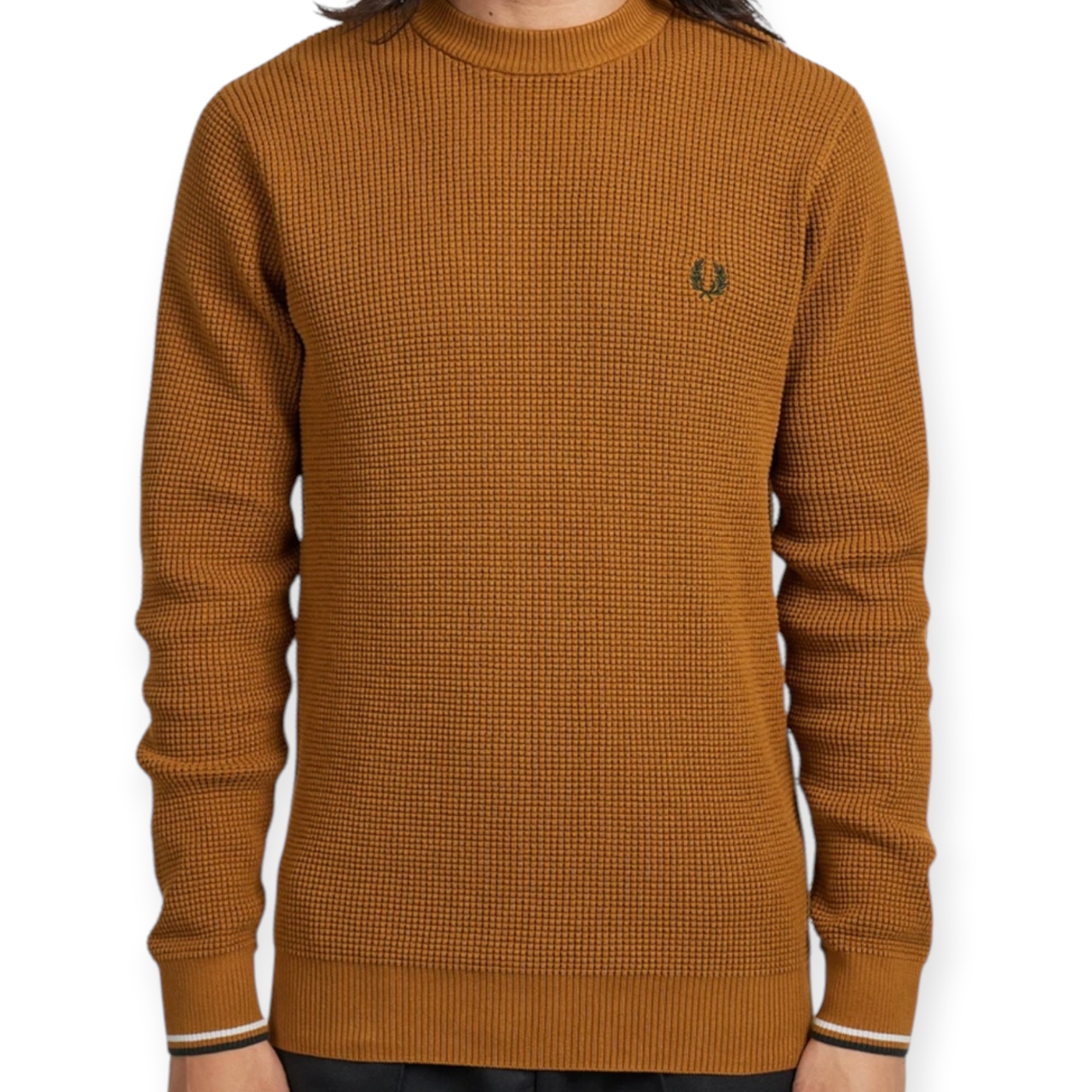 חולצה גברים FRED PERRY WAFFLE STITCH JUMPER