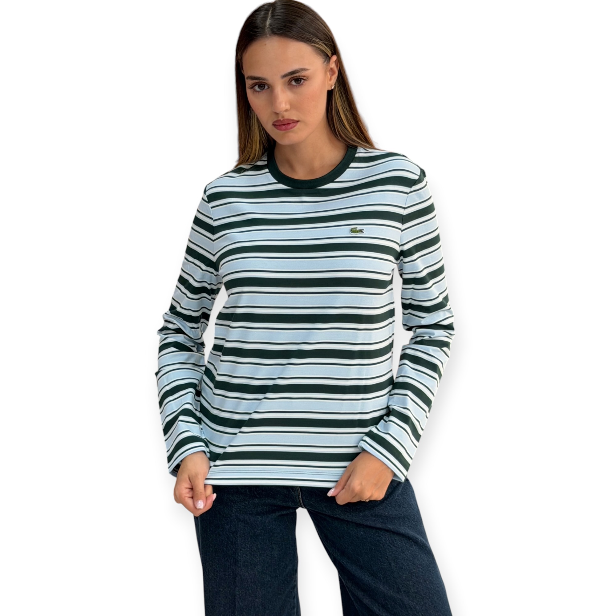 חולצה נשים LACOSTE CREWNECK SHIRT