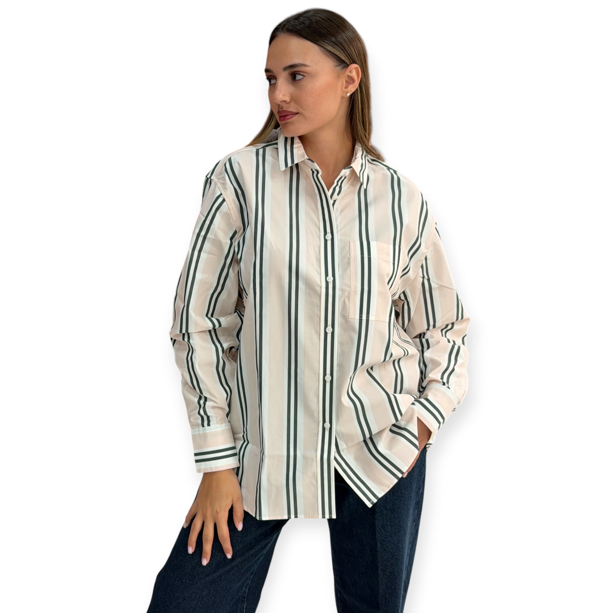 חולצה נשים LACOSTE STRIPED SHIRT