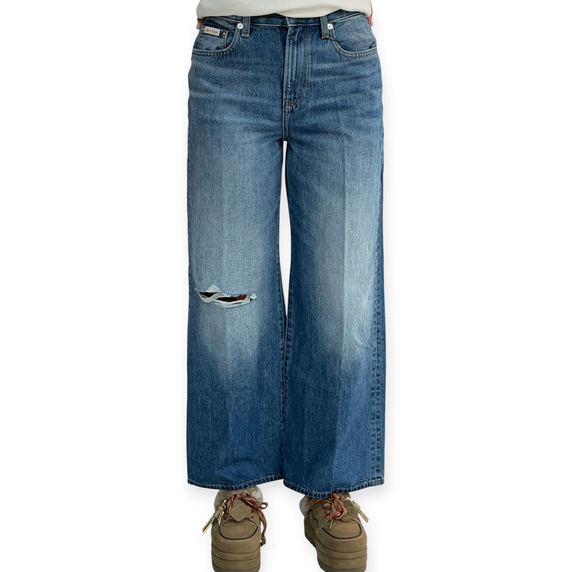 ג׳ינס נשים CALVIN KLEIN WIDE LEG JEANS ג׳ינס נשים CALVIN KLEIN WIDE LEG JEANS
