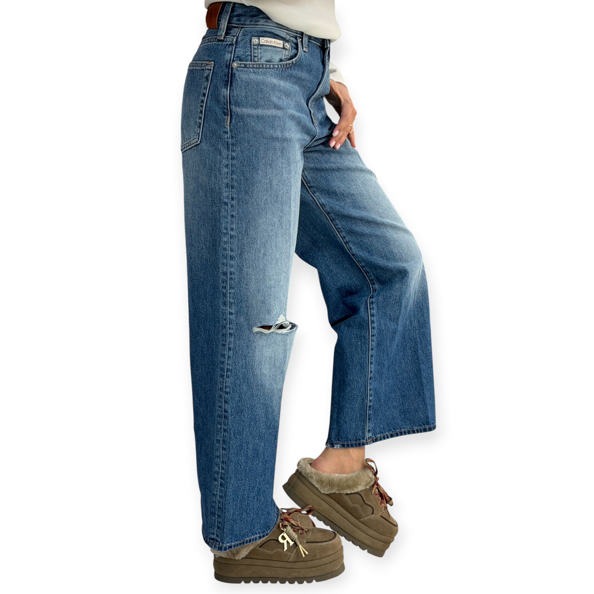 ג׳ינס נשים CALVIN KLEIN WIDE LEG JEANS ג׳ינס נשים CALVIN KLEIN WIDE LEG JEANS