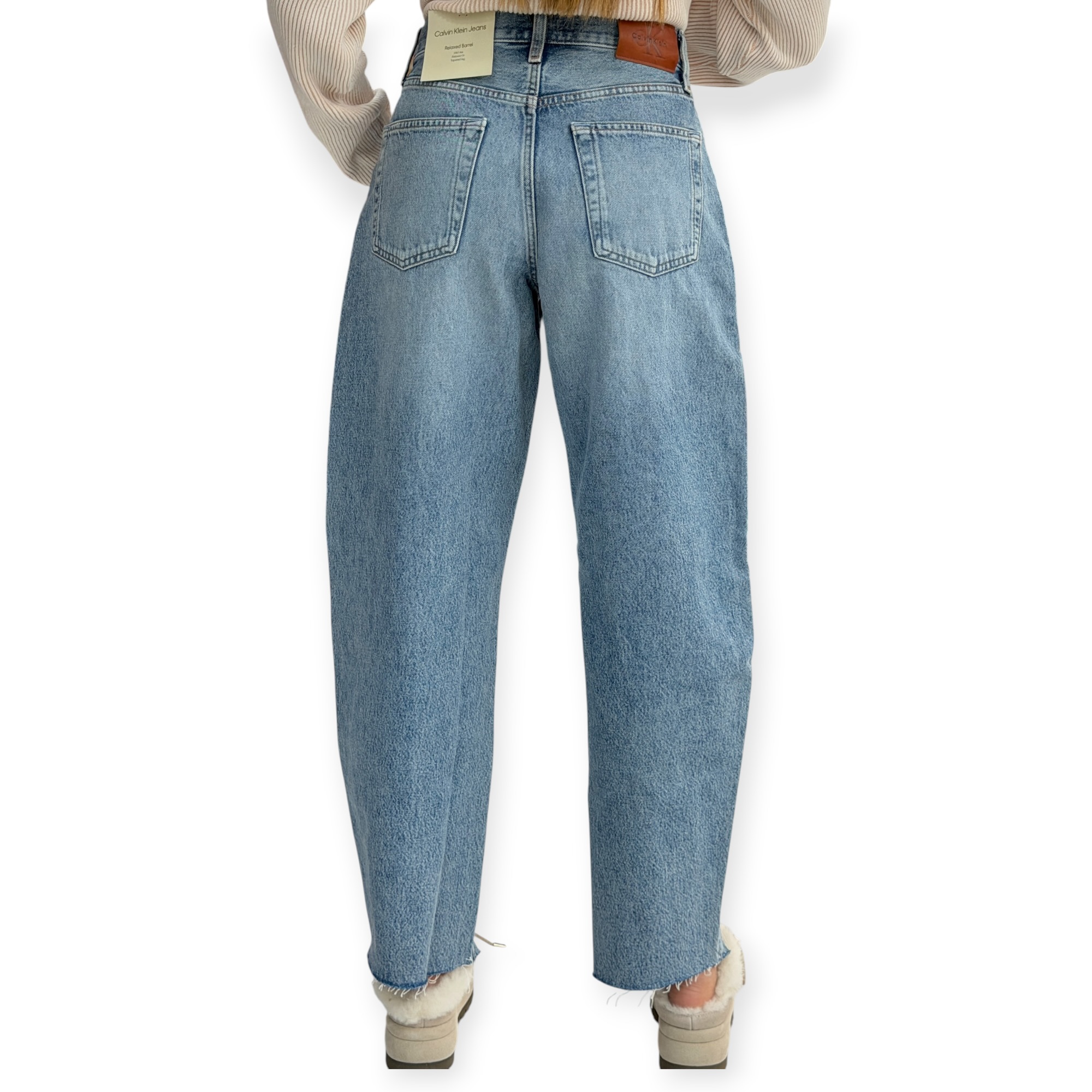 גינס נשים CLVIN KLEIN RELAXED BARREL JEANS