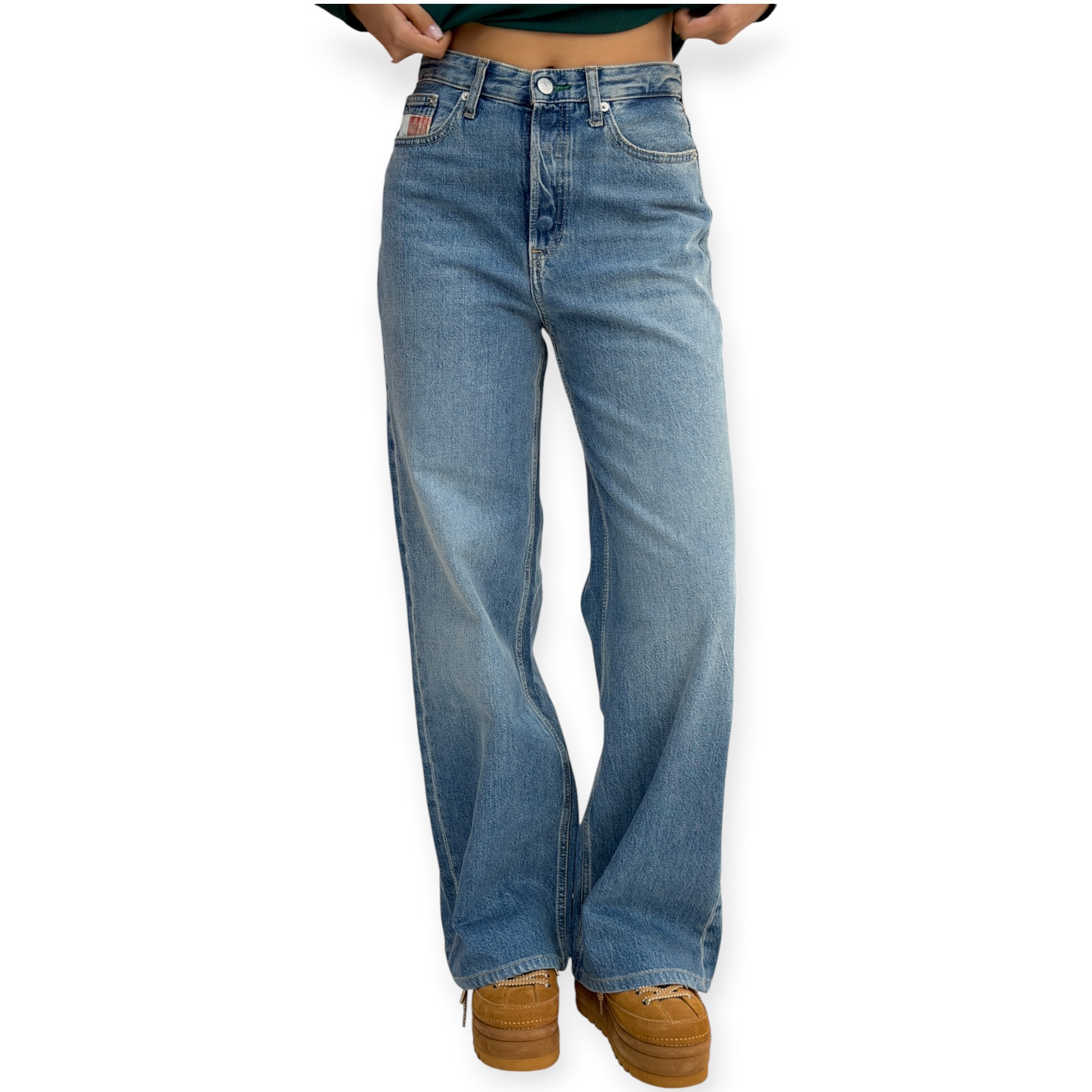גינס נשים TOMMY HILFIGER CLAIRE WIDE JEANS
