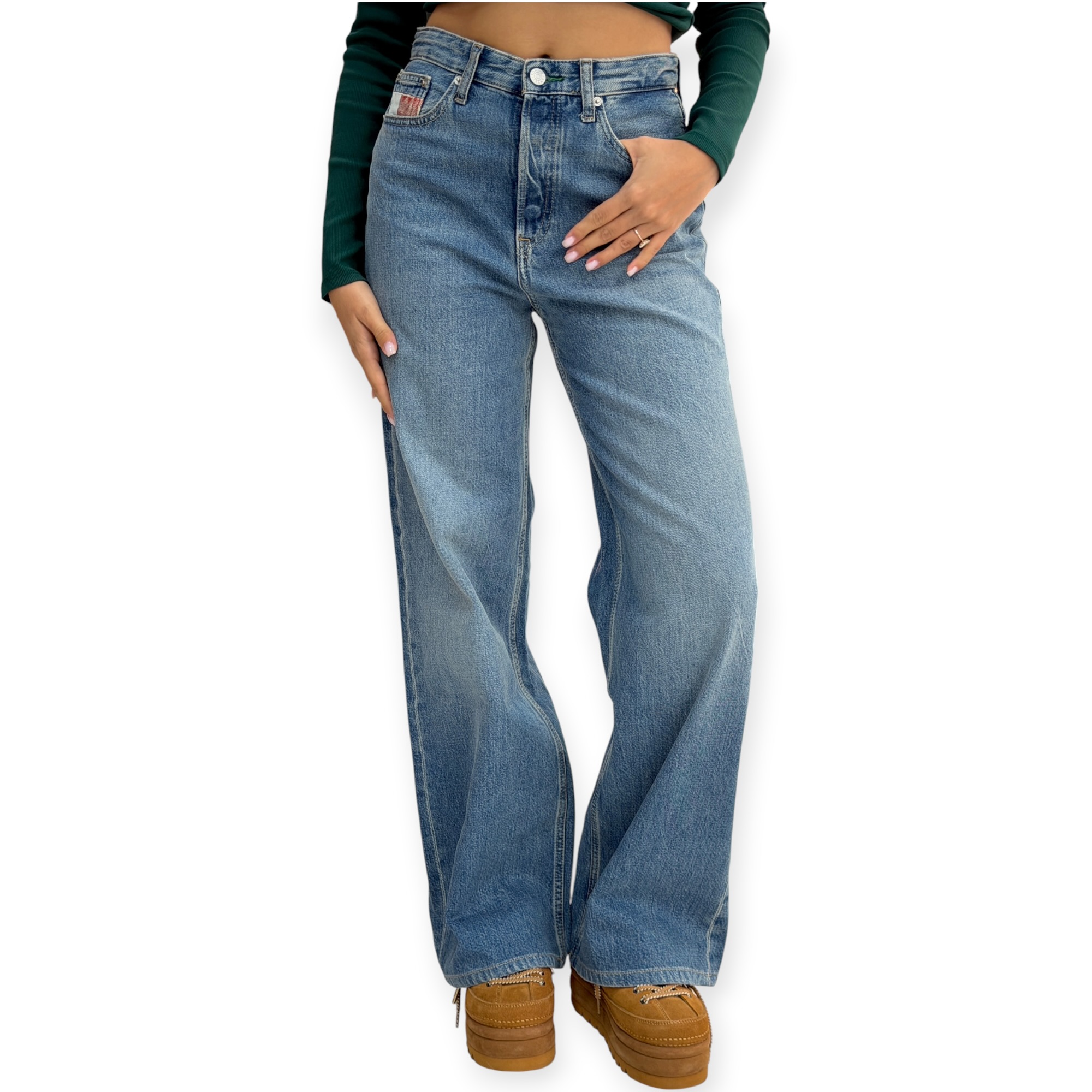 גינס נשים TOMMY HILFIGER CLAIRE WIDE JEANS