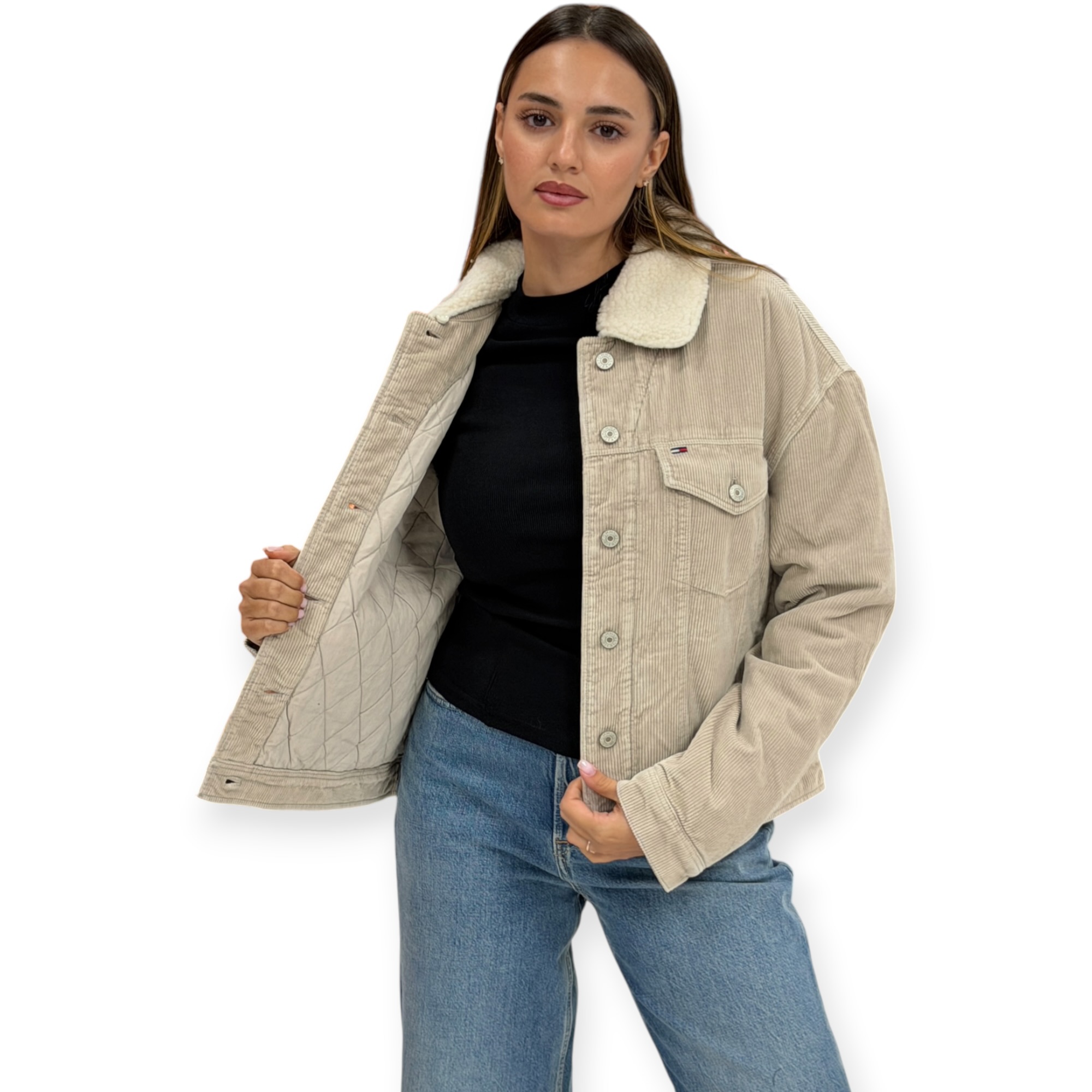 זקט נשים TOMMY HILFIGER CORD TRUCKER JACKET