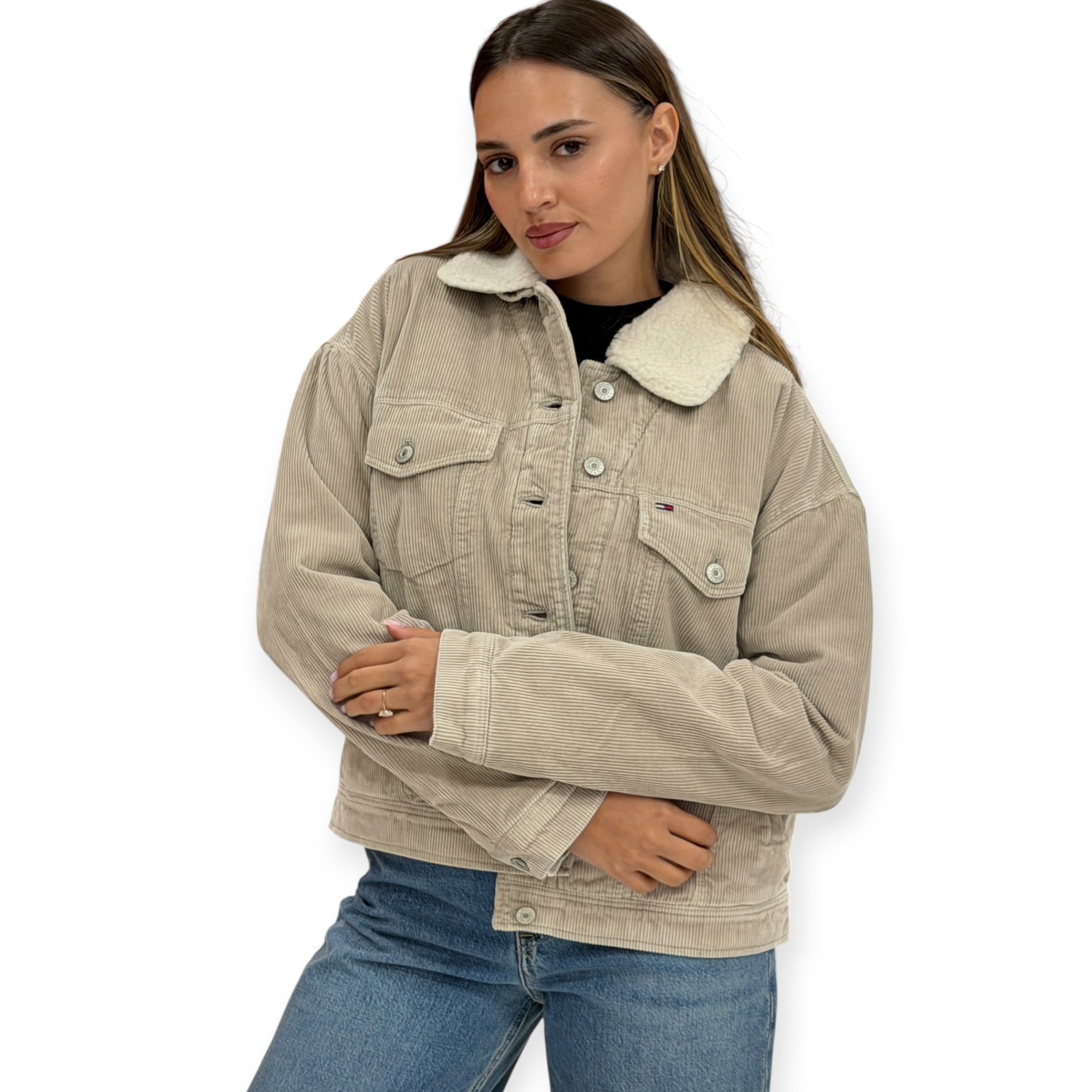 זקט נשים TOMMY HILFIGER CORD TRUCKER JACKET