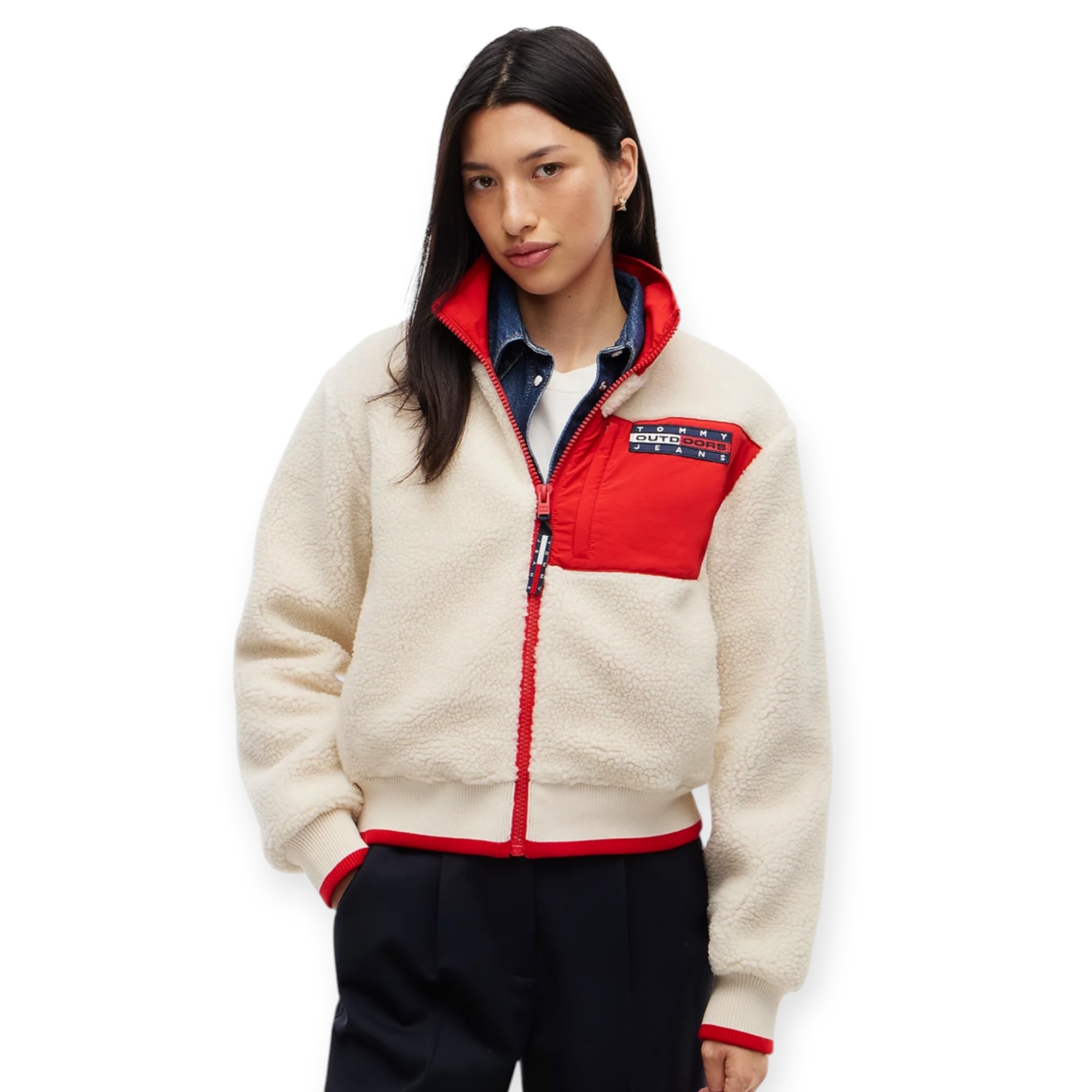 מעיל נשים TOMMY HILFIGER FLEECE JACKET