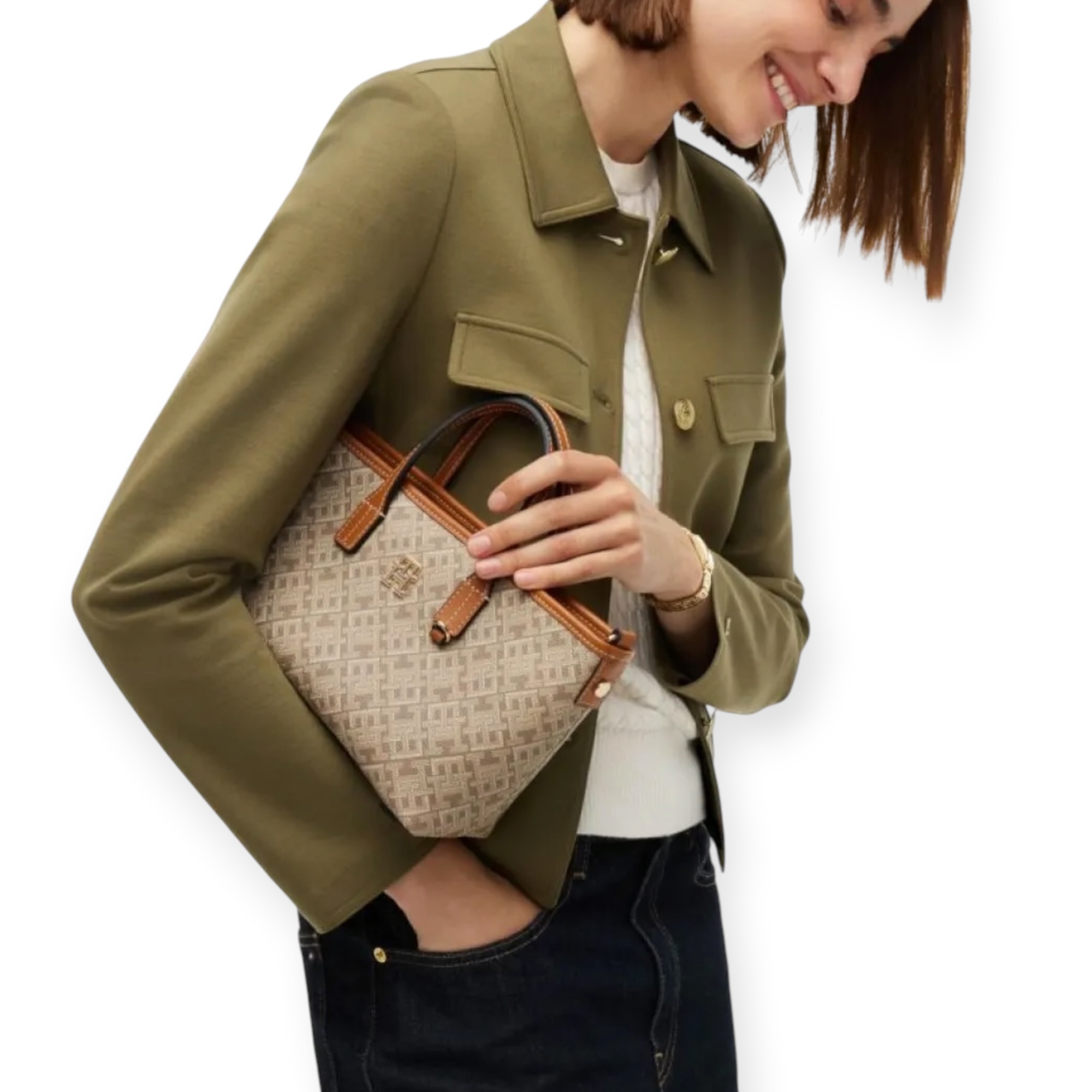 תיק נשים TOMMY HILFIGER MONOPLAY MINI TOTE תיק נשים TOMMY HILFIGER MONOPLAY MINI TOTE