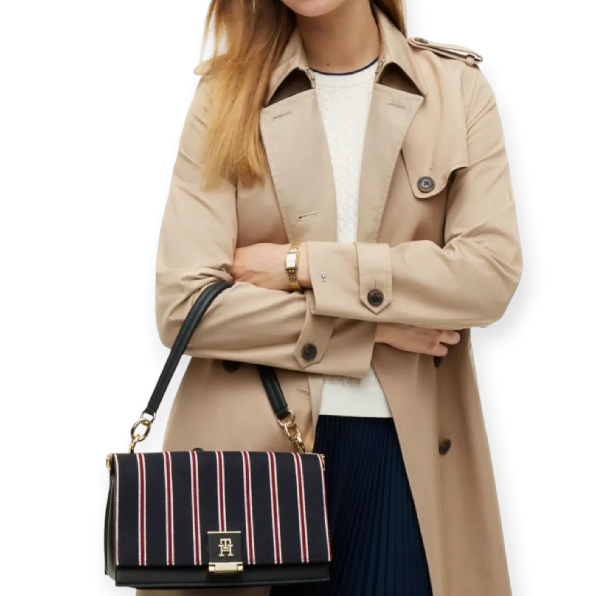 תיק נשים TOMMY HILFIGER CROSSOVER STRIPE תיק נשים TOMMY HILFIGER CROSSOVER STRIPE