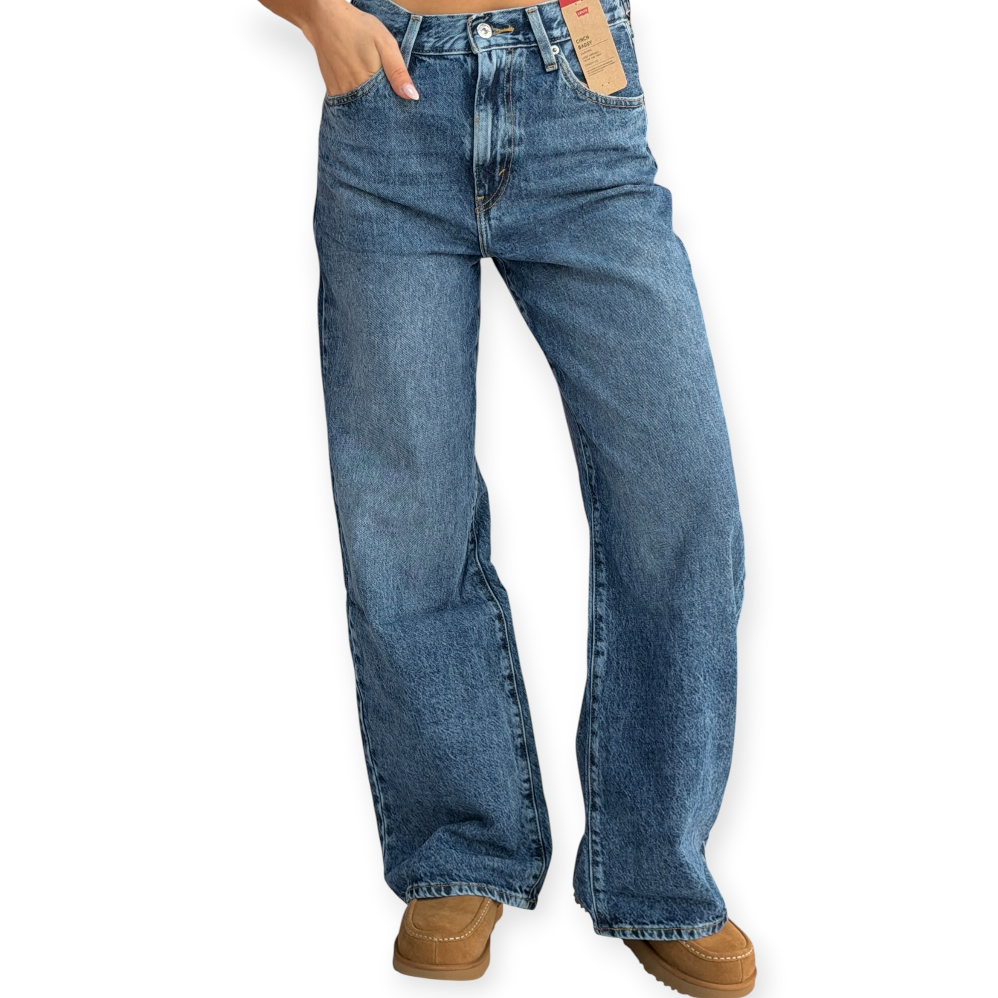 גינס נשים LEVIS CINCH BAGGY JEANS גינס נשים LEVIS CINCH BAGGY JEANS