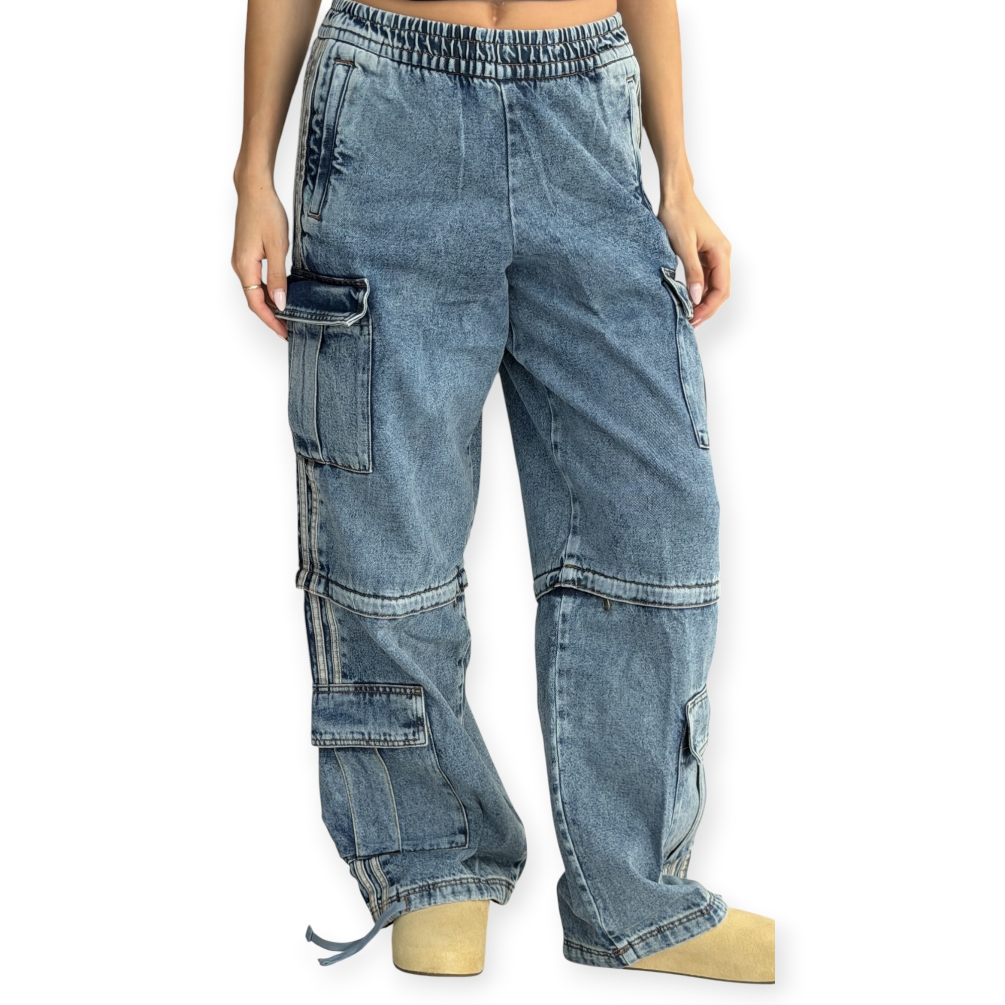 גינס נשים 2 חלקים ADIDAS 1-2 PANTS