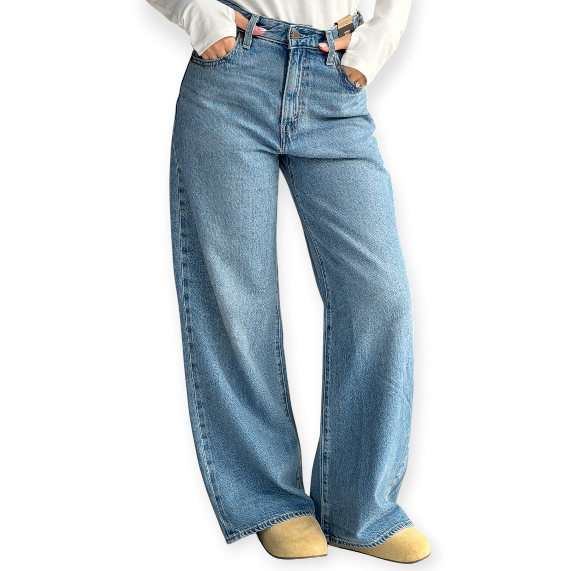 גינס נשים LEVIS CINCH WIDE LEG JEANS