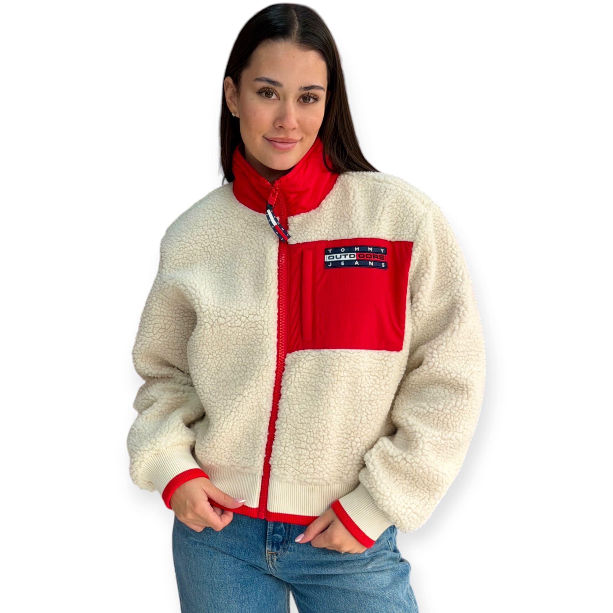 מעיל נשים TOMMY HILFIGER FLEECE JACKET