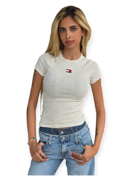חולצה TOMMY HILFIGER SLIM BADGE RIB