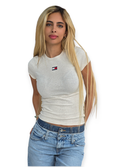 חולצה TOMMY HILFIGER SLIM BADGE RIB