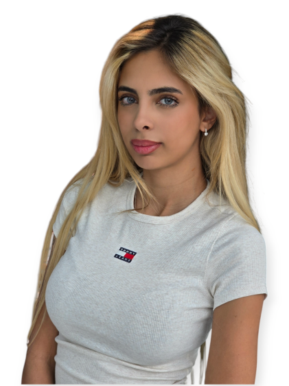 חולצה TOMMY HILFIGER SLIM BADGE RIB