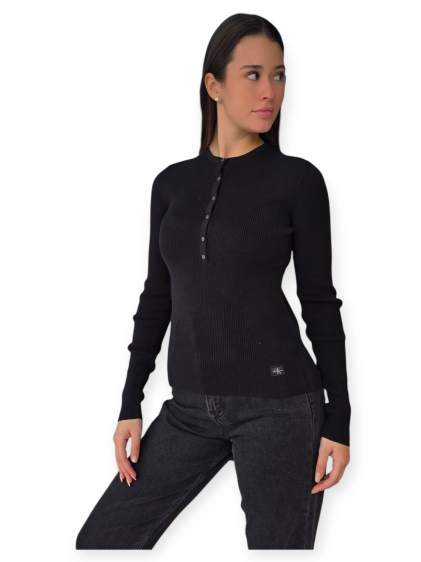 חולצה CALVIN KLEIN WOVEN LABEL SWEATER