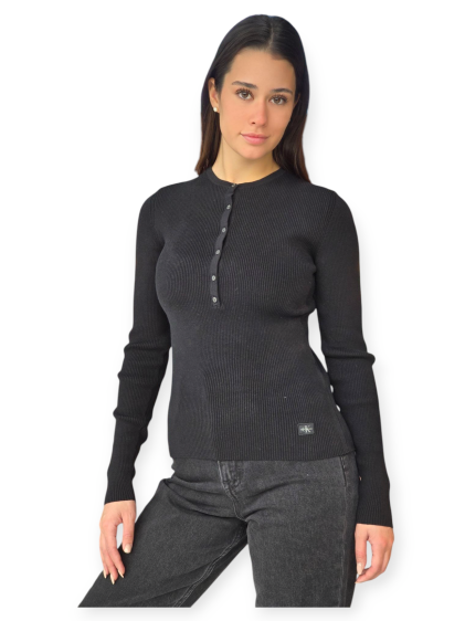 חולצה CALVIN KLEIN WOVEN LABEL SWEATER